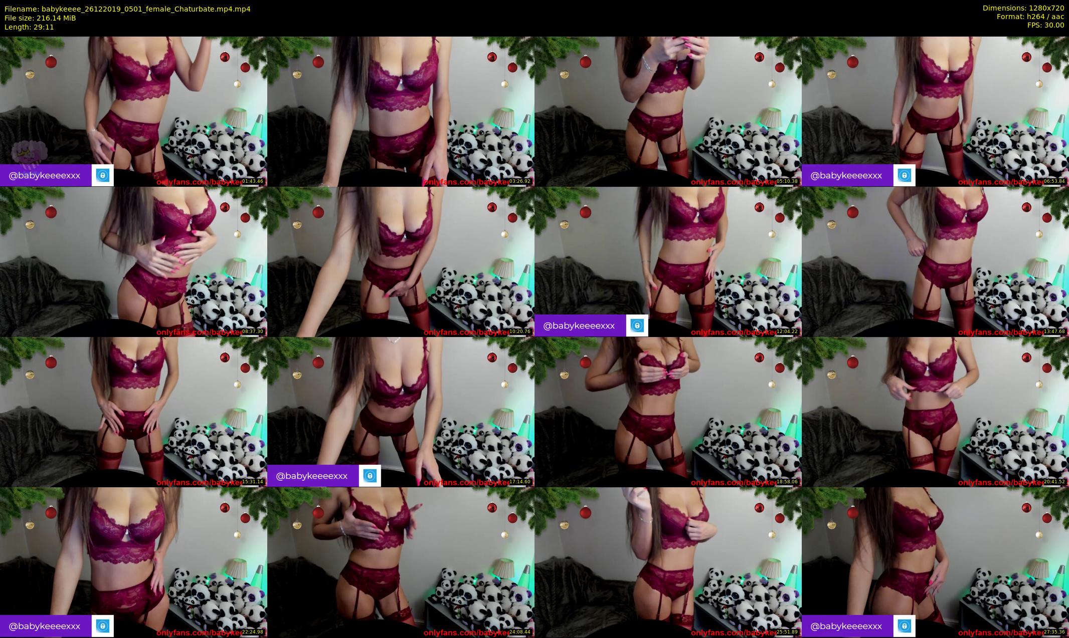 babykeeee — 30 minute Chaturbate female cam show recording, 720p, Dec 26, 2019