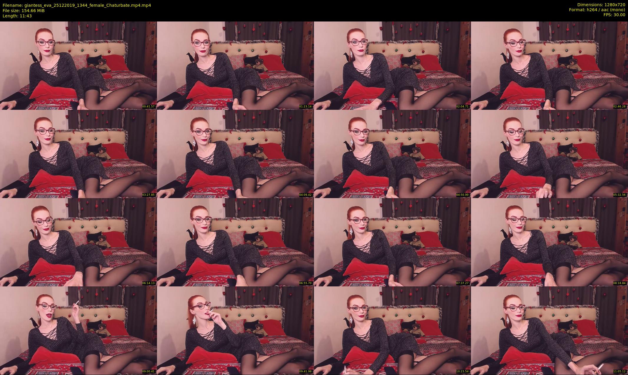 giantess_eva — 12 minute Chaturbate female cam show recording, 720p, Dec 25, 2019