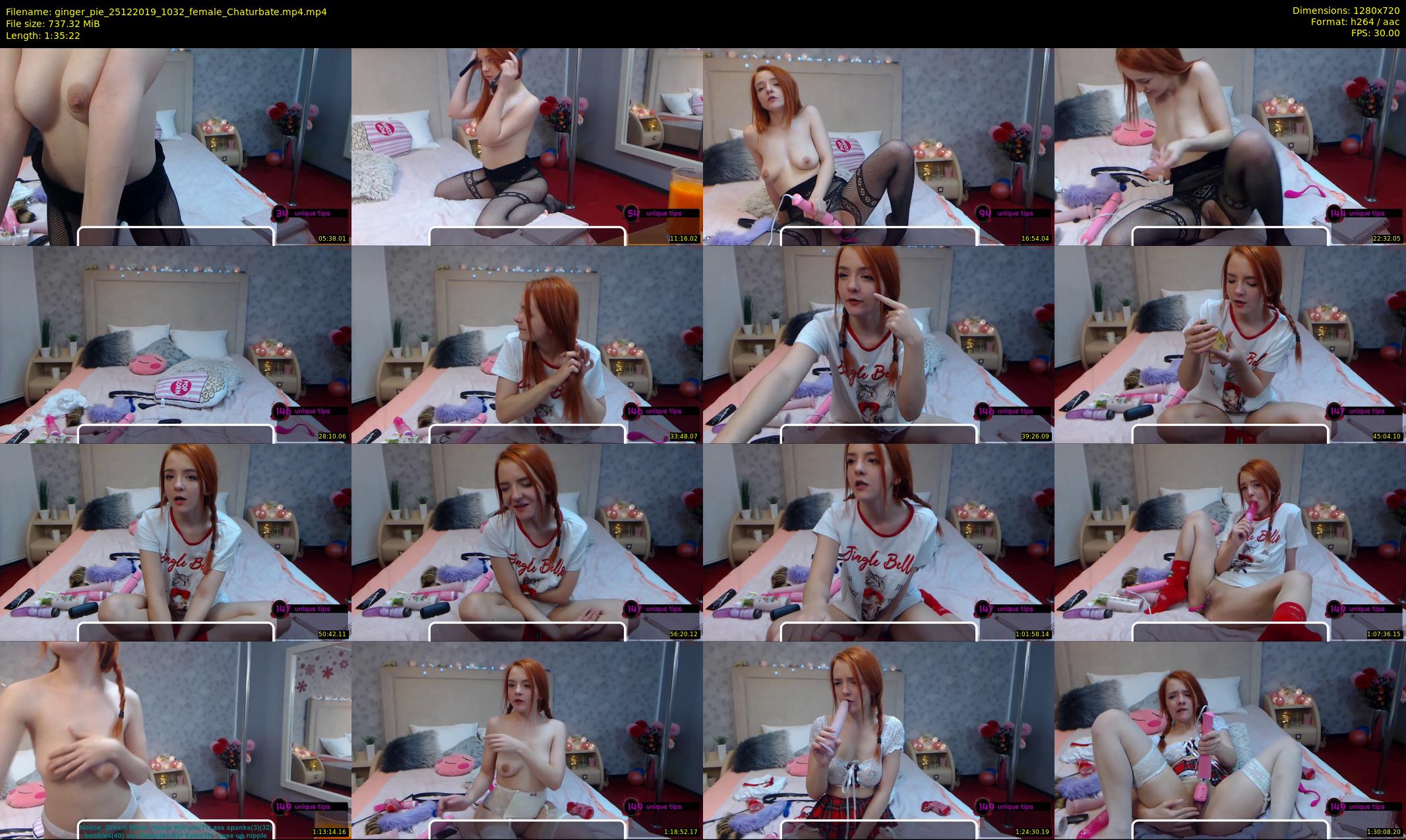 ginger_pie — 96 minute Chaturbate female cam show recording, 720p, Dec 25, 2019