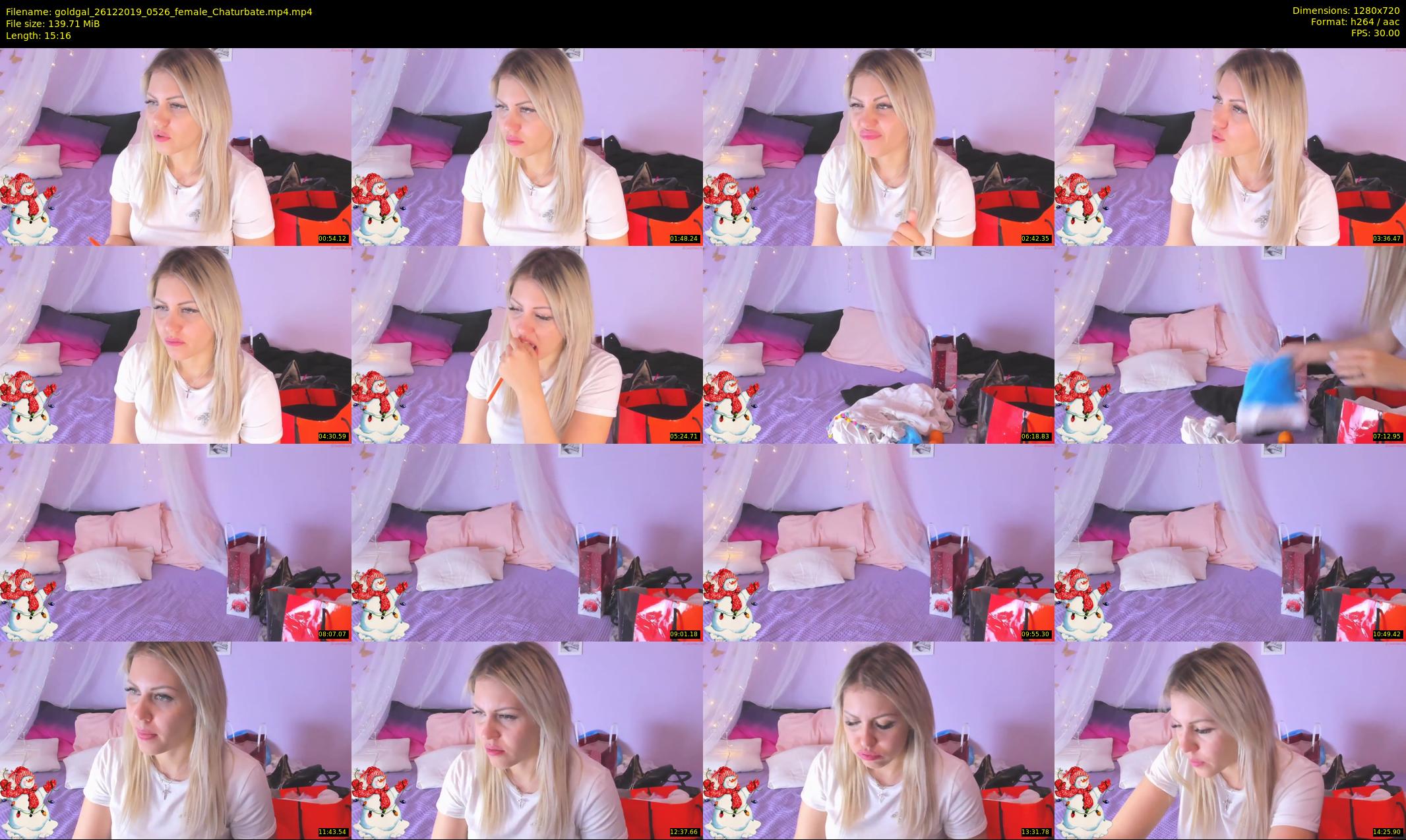 goldgal — 16 minute Chaturbate female cam show recording, 720p, Dec 26, 2019