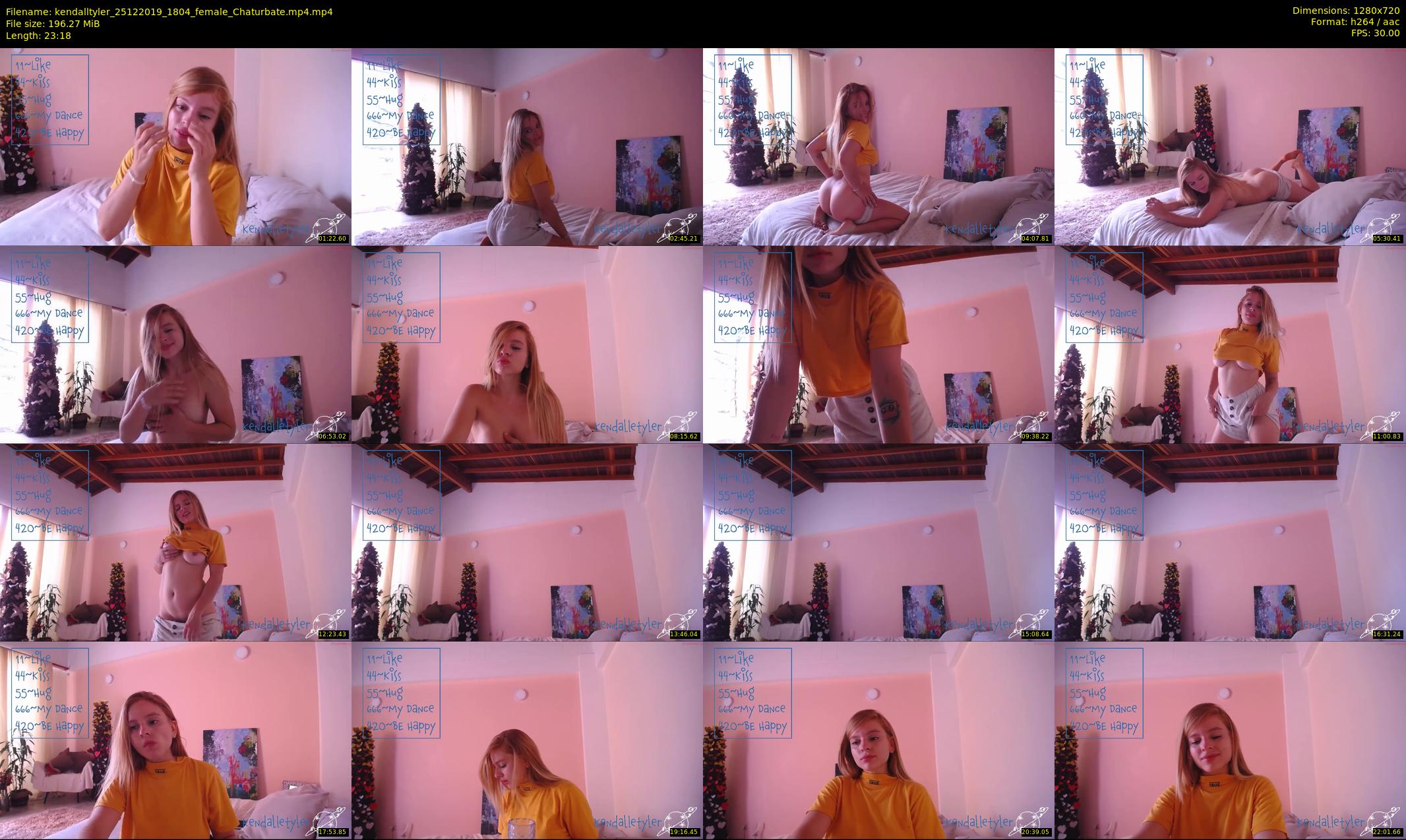 kendalltyler — 24 minute Chaturbate female cam show recording, 720p, Dec 25, 2019
