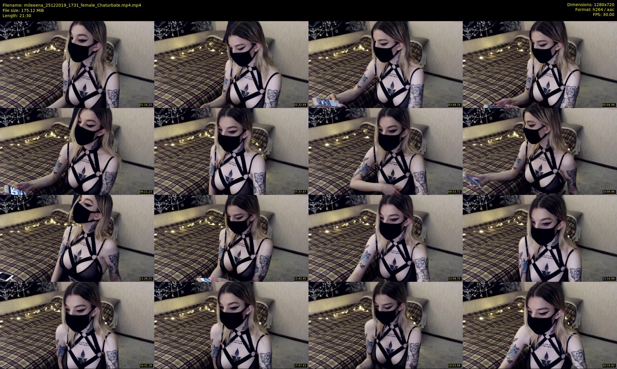 mileeena — 22 minute Chaturbate female cam show recording, 720p, Dec 25, 2019
