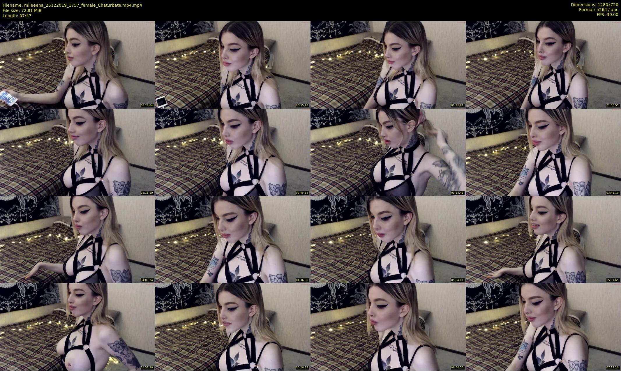 mileeena — 8 minute Chaturbate female cam show recording, 720p, Dec 25, 2019