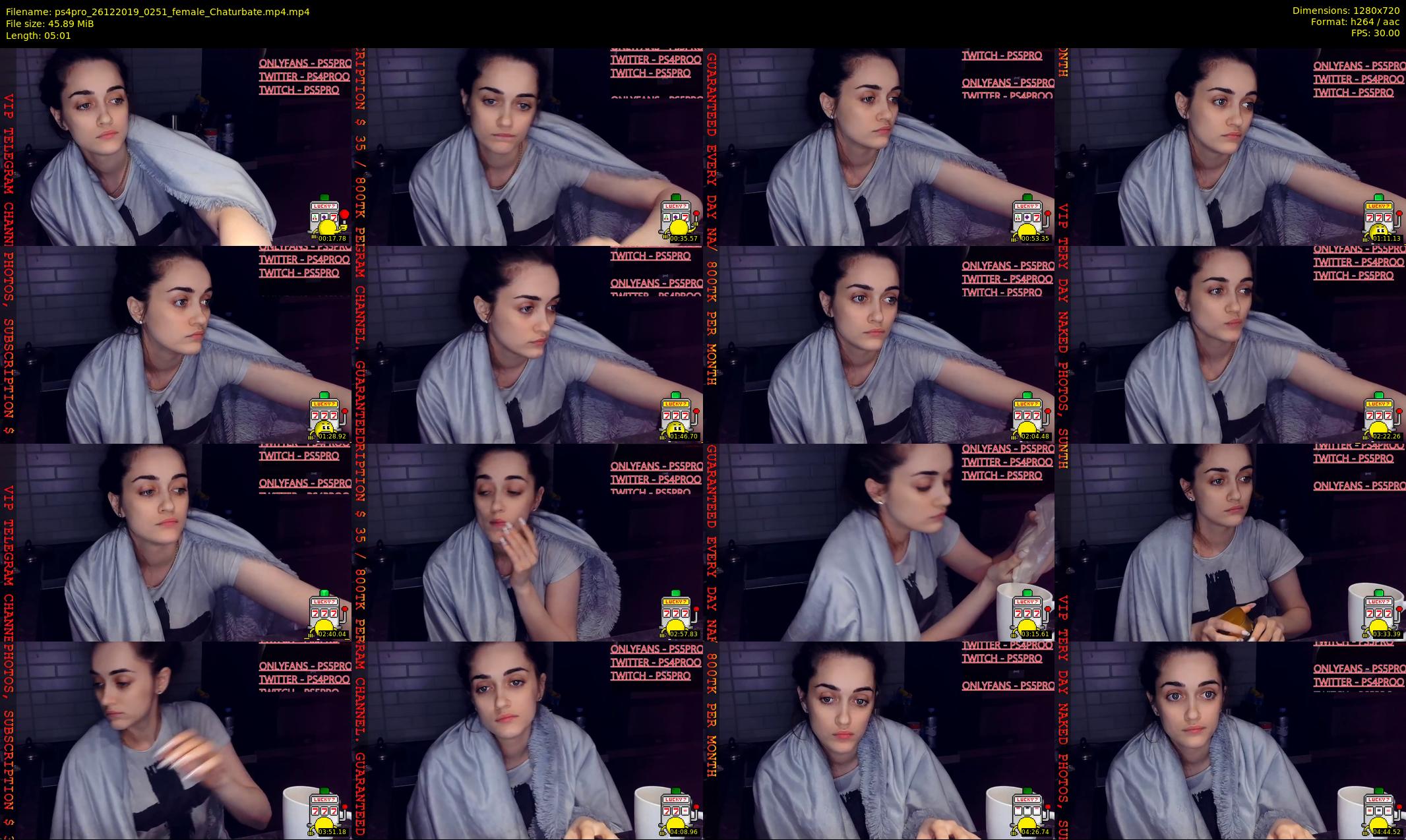 ps4pro — 6 minute Chaturbate female cam show recording, 720p, Dec 26, 2019