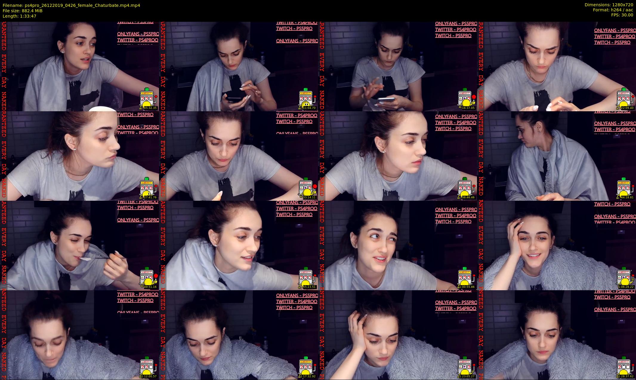 ps4pro — 94 minute Chaturbate female cam show recording, 720p, Dec 26, 2019