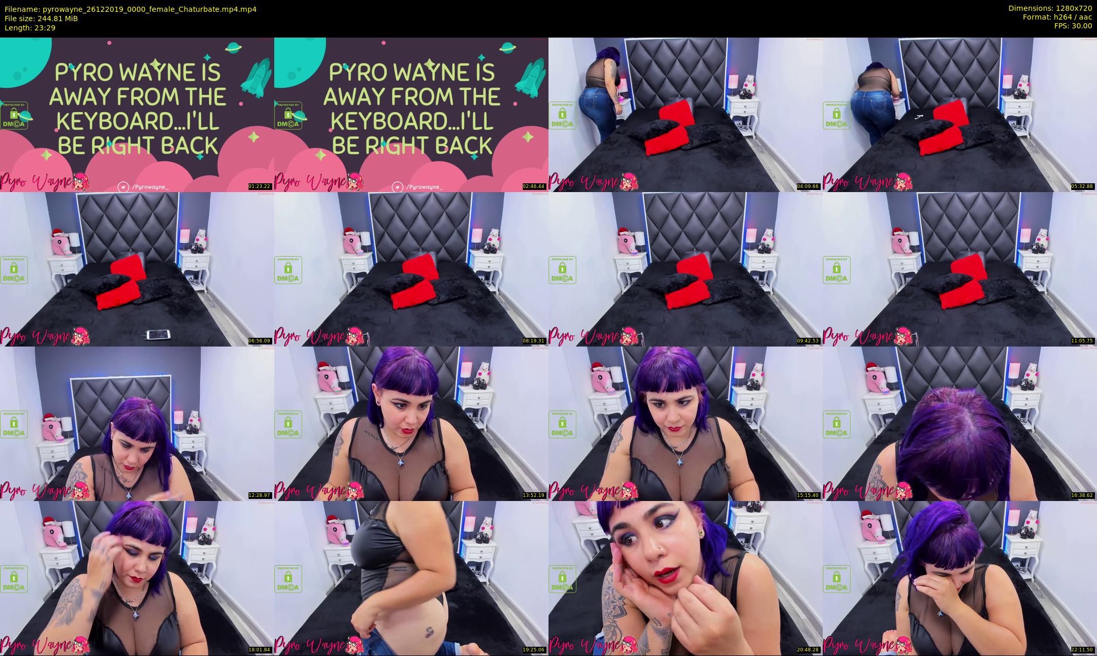 pyrowayne — 24 minute Chaturbate female cam show recording, 720p, Dec 26, 2019