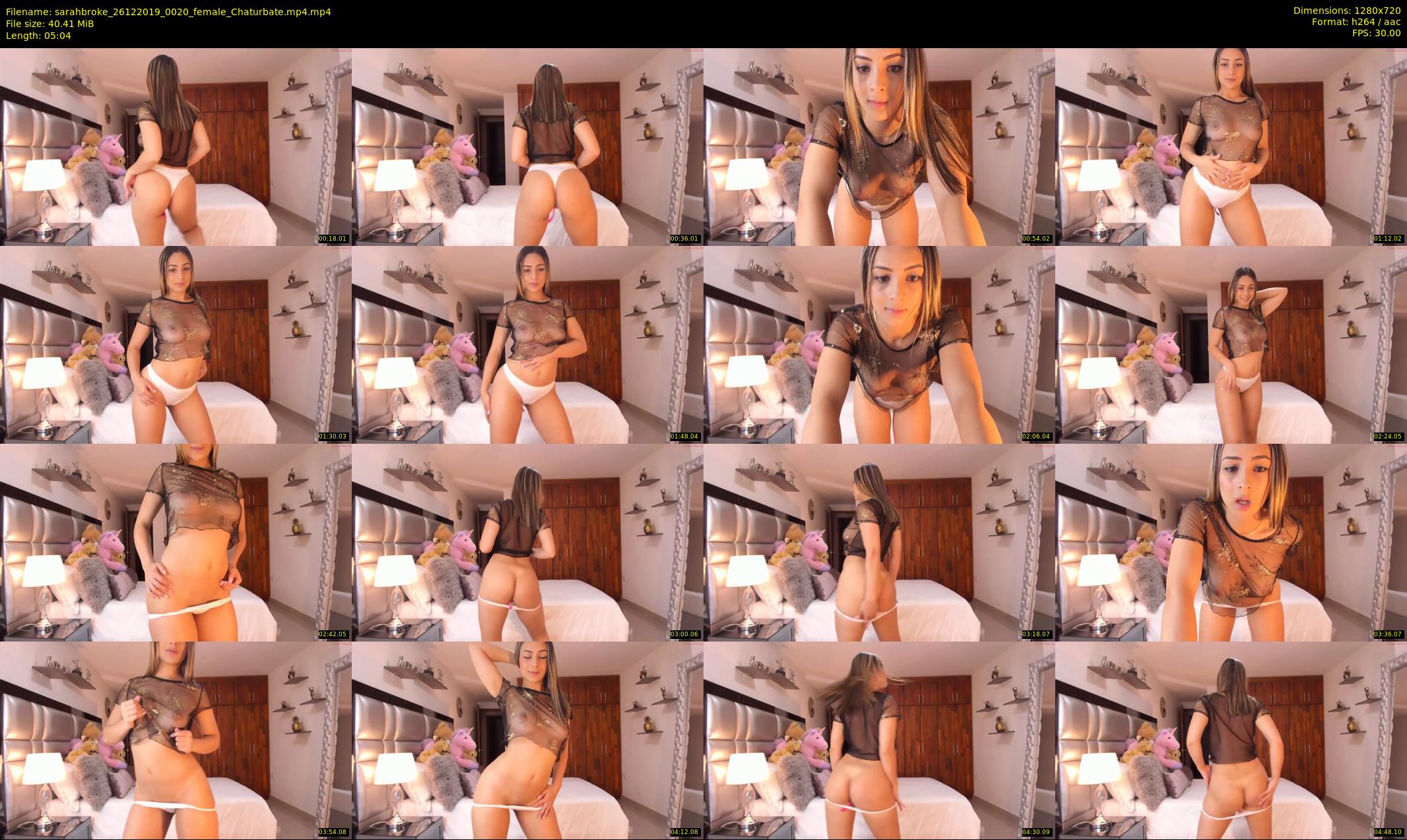sarahbroke — 6 minute Chaturbate female cam show recording, 720p, Dec 26, 2019