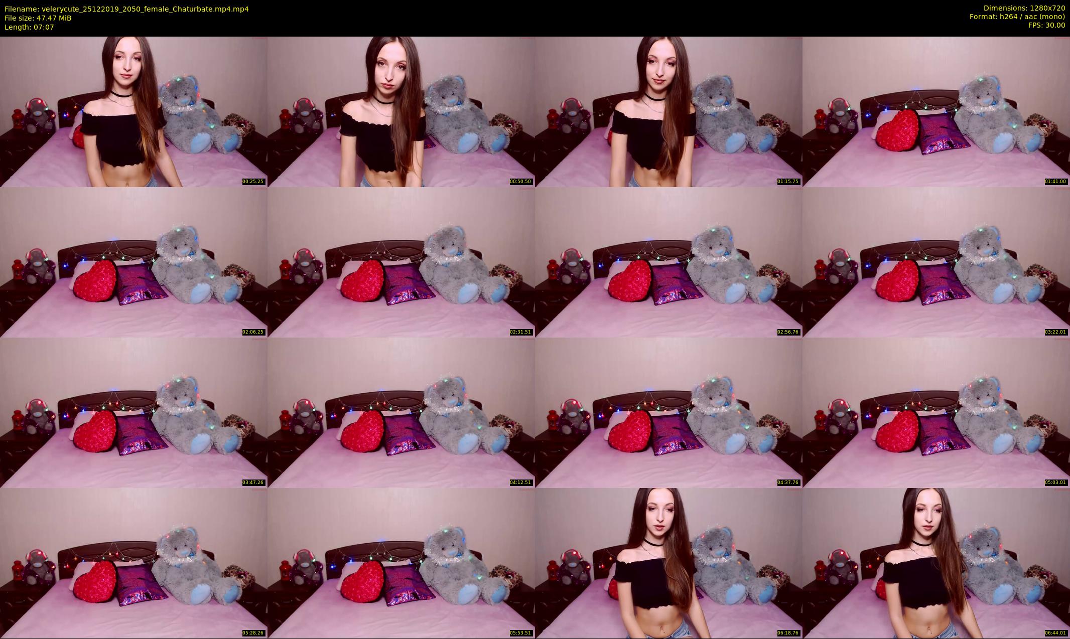 velerycute — 8 minute Chaturbate female cam show recording, 720p, Dec 25, 2019