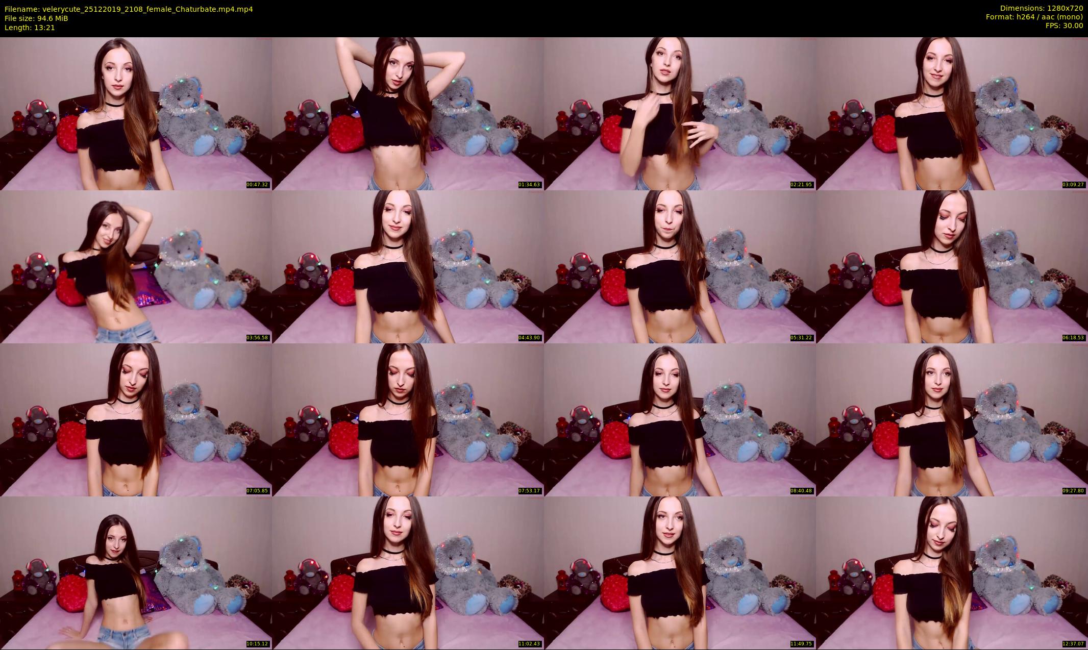 velerycute — 14 minute Chaturbate female cam show recording, 720p, Dec 25, 2019