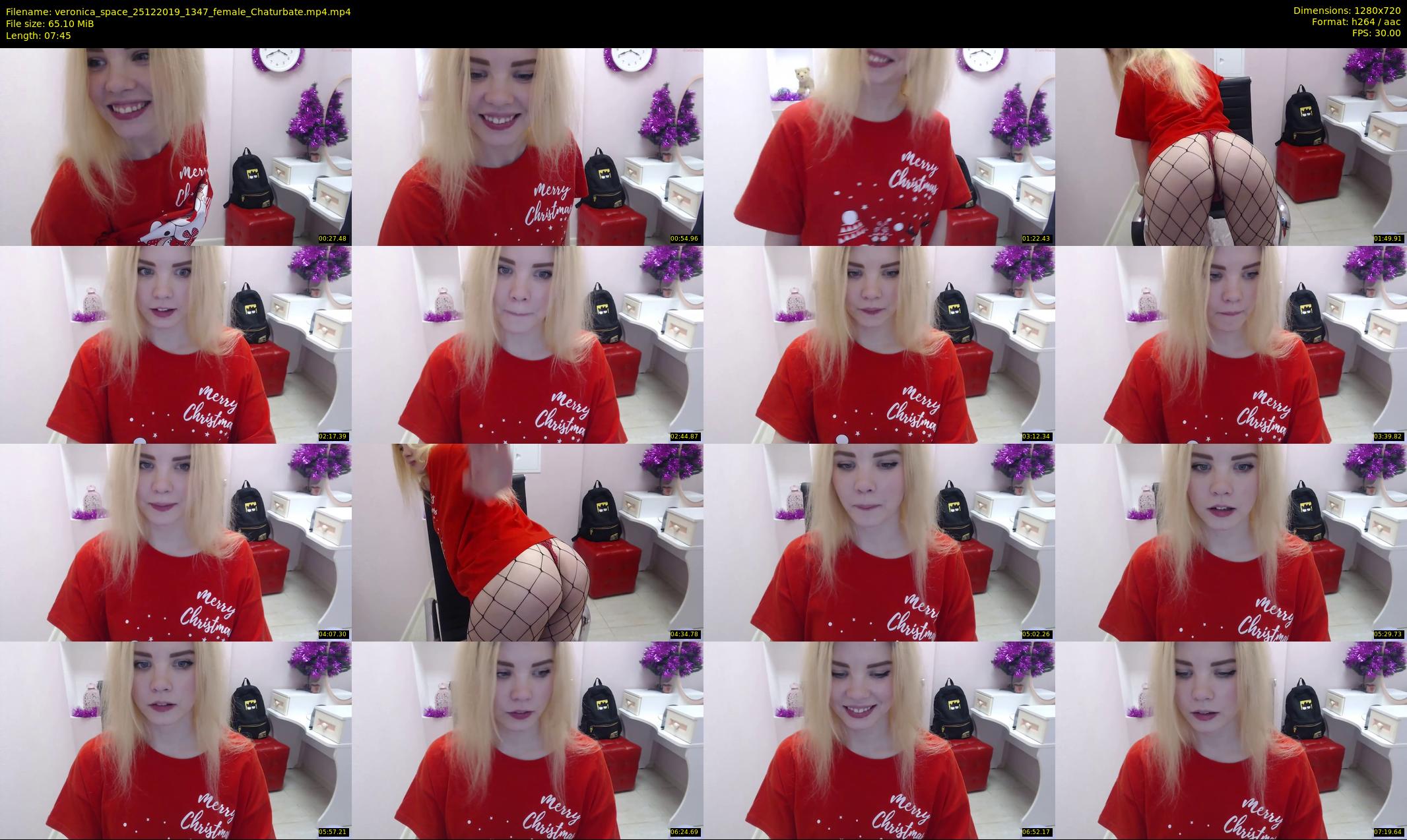 veronica_space — 8 minute Chaturbate female cam show recording, 720p, Dec 25, 2019