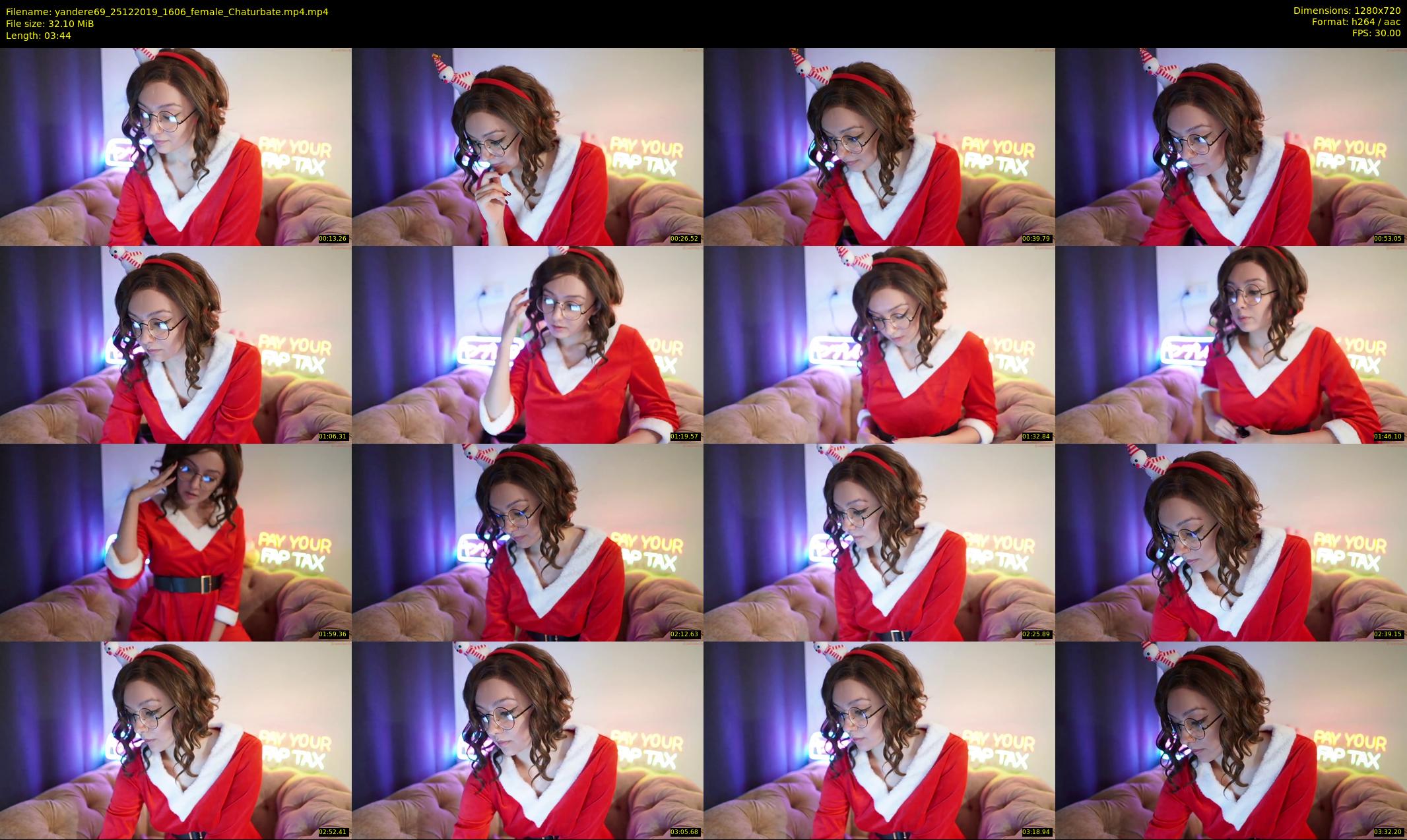 yandere69 — 4 minute Chaturbate female cam show recording, 720p, Dec 25, 2019