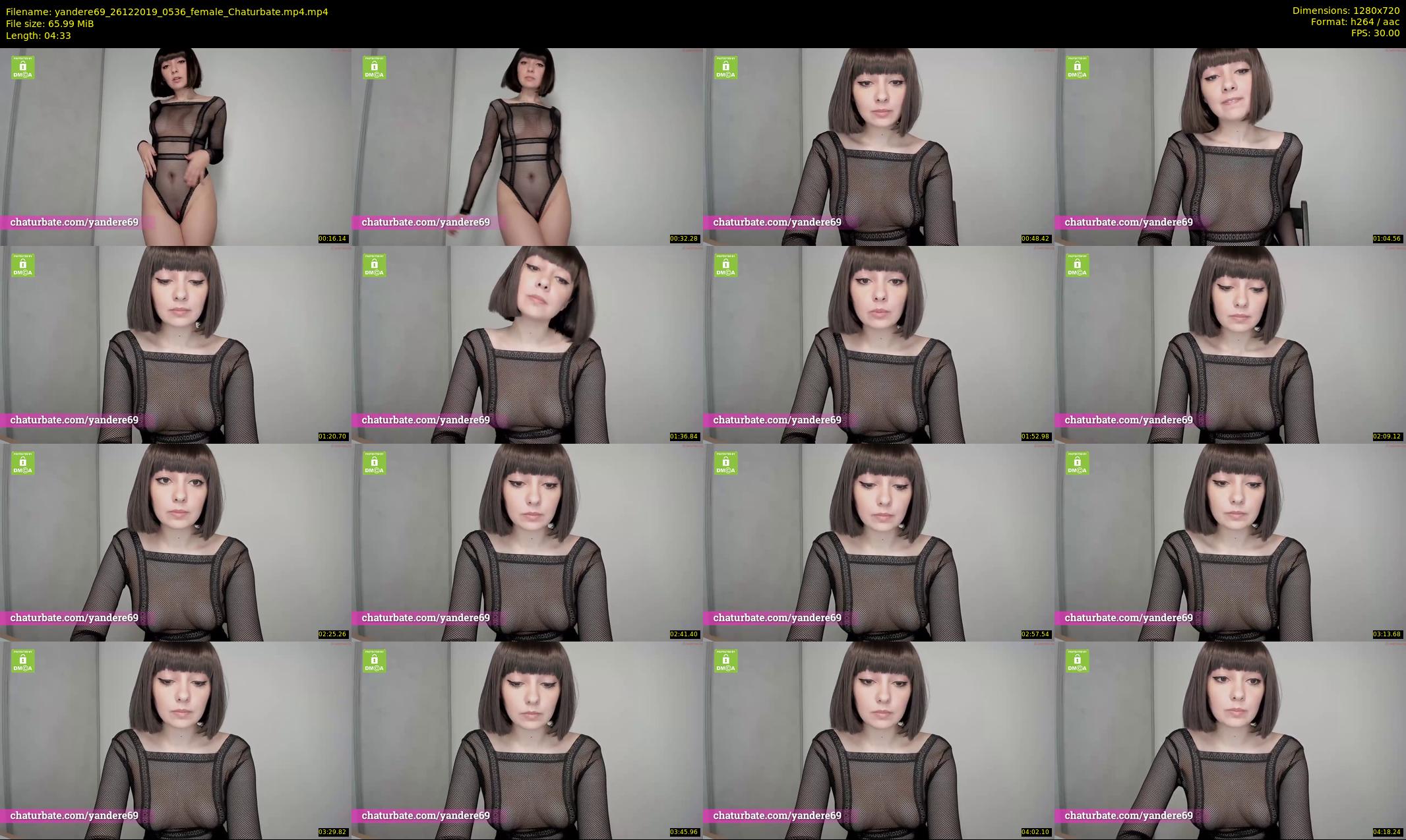 yandere69 — 5 minute Chaturbate female cam show recording, 720p, Dec 26, 2019