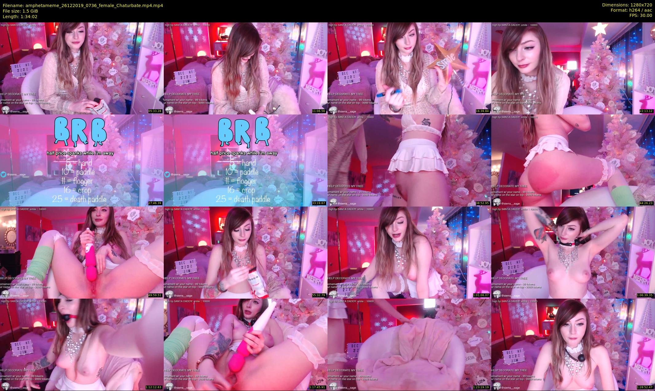 amphetameme — 95 minute Chaturbate female cam show recording, 720p, Dec 26, 2019