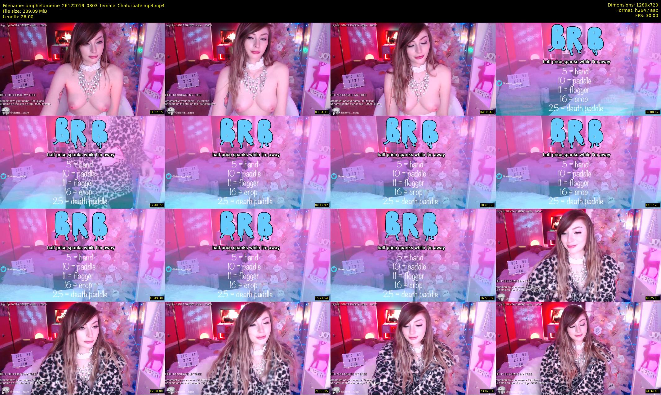 amphetameme — 26 minute Chaturbate female cam show recording, 720p, Dec 26, 2019