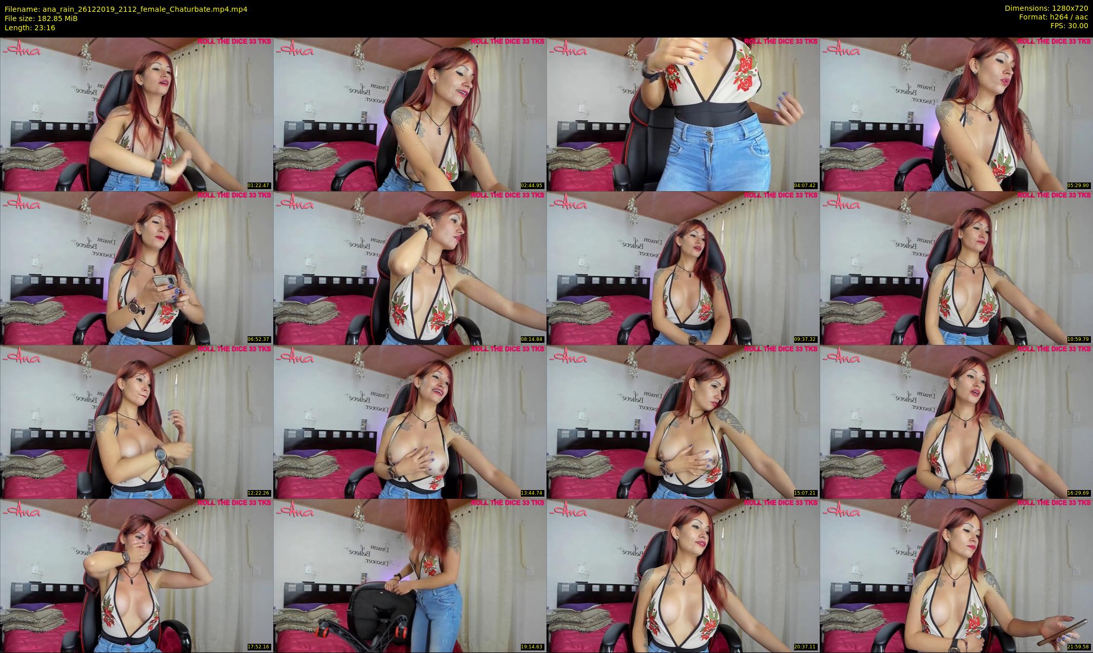 ana_rain — 24 minute Chaturbate female cam show recording, 720p, Dec 26, 2019