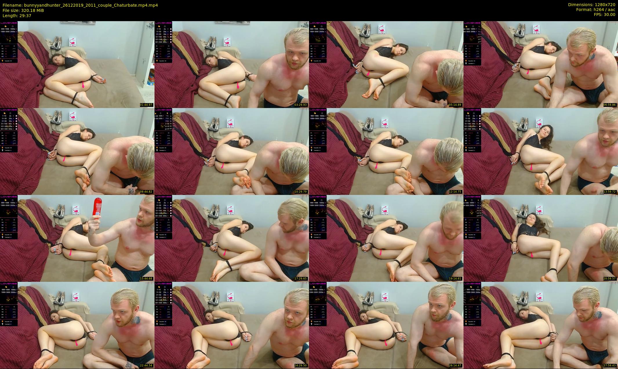 bunnyyandhunter — 30 minute Chaturbate couple cam show recording, 720p, Dec 26, 2019
