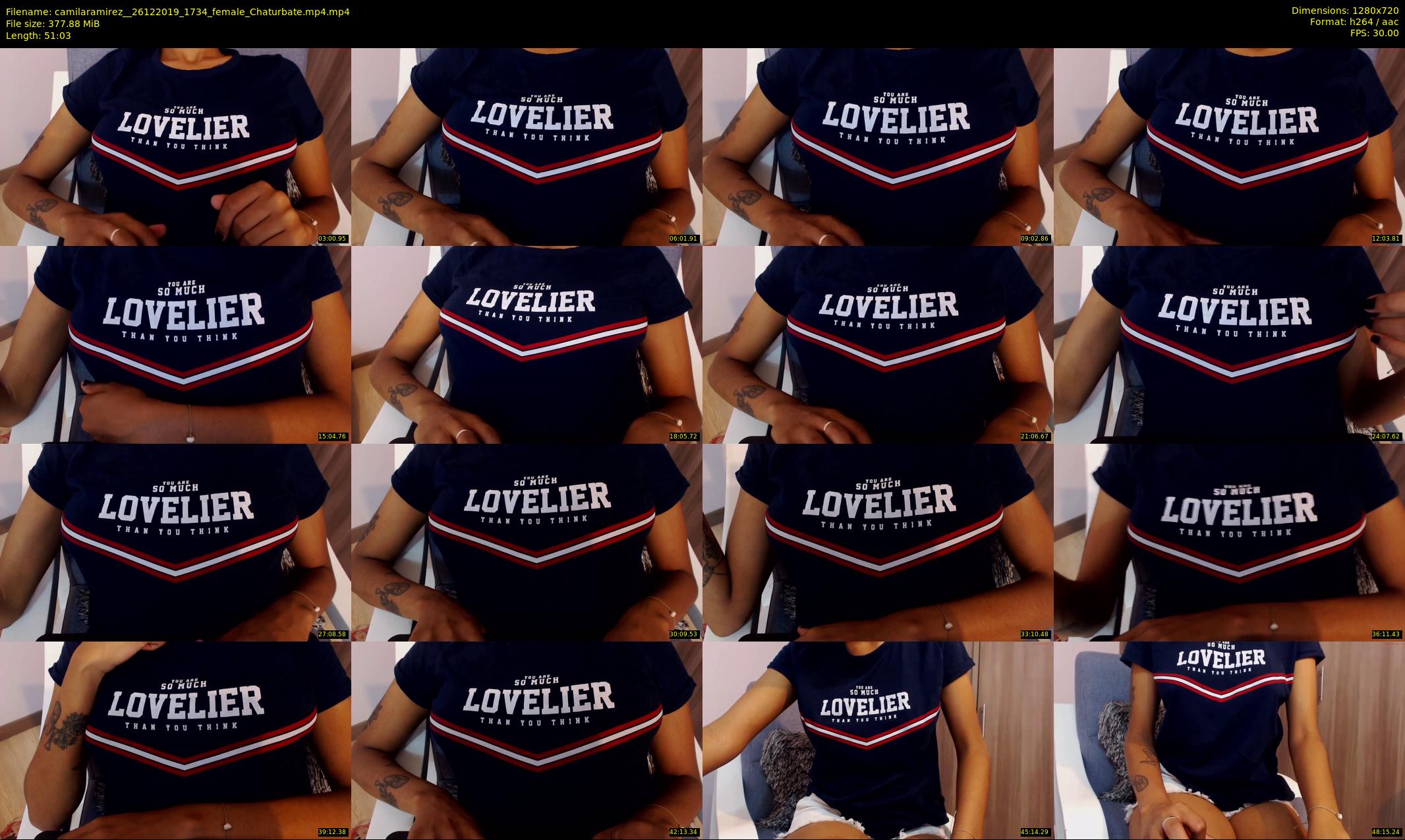 camilaramirez_ — 52 minute Chaturbate female cam show recording, 720p, Dec 26, 2019
