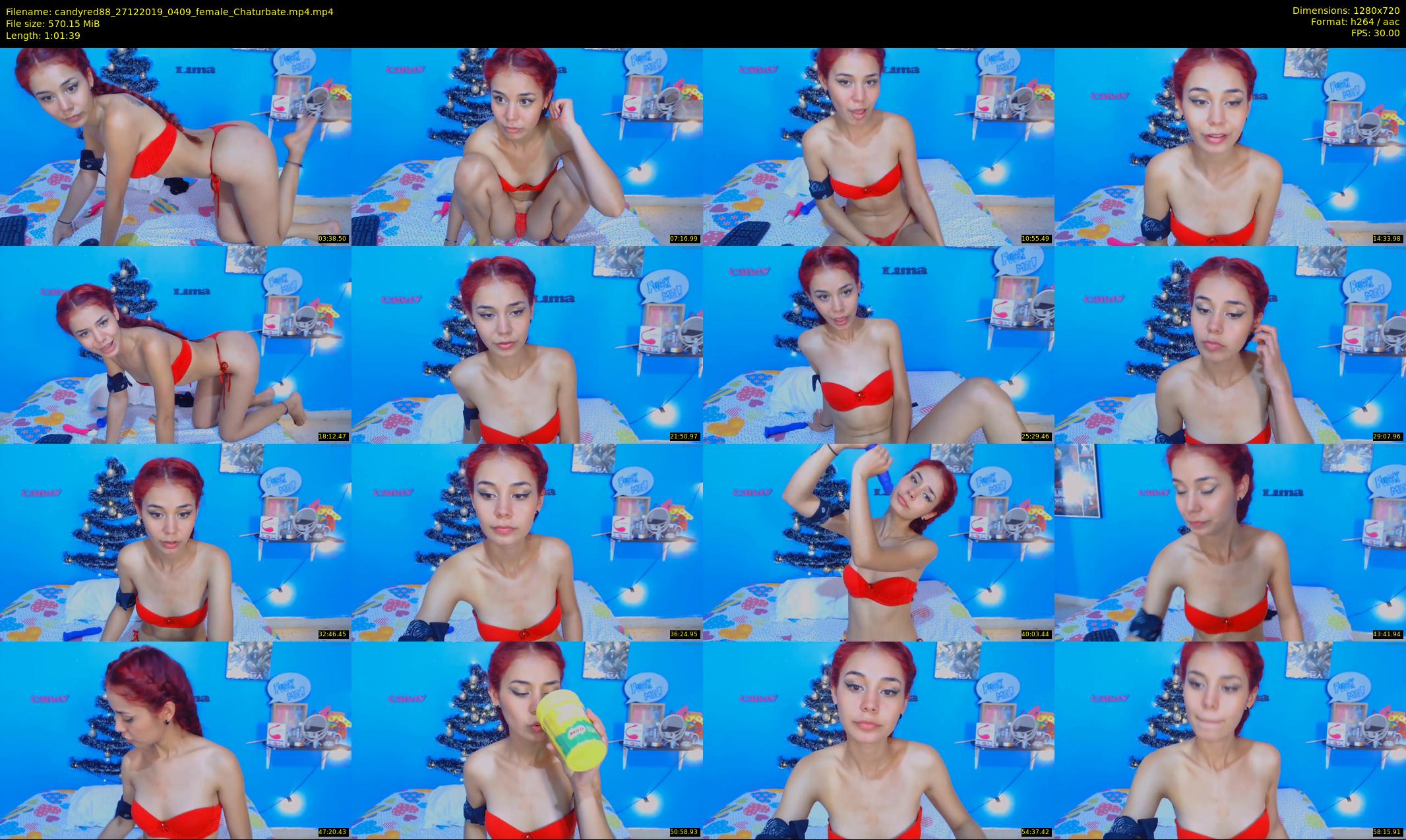 candyred88 — 62 minute Chaturbate female cam show recording, 720p, Dec 27, 2019