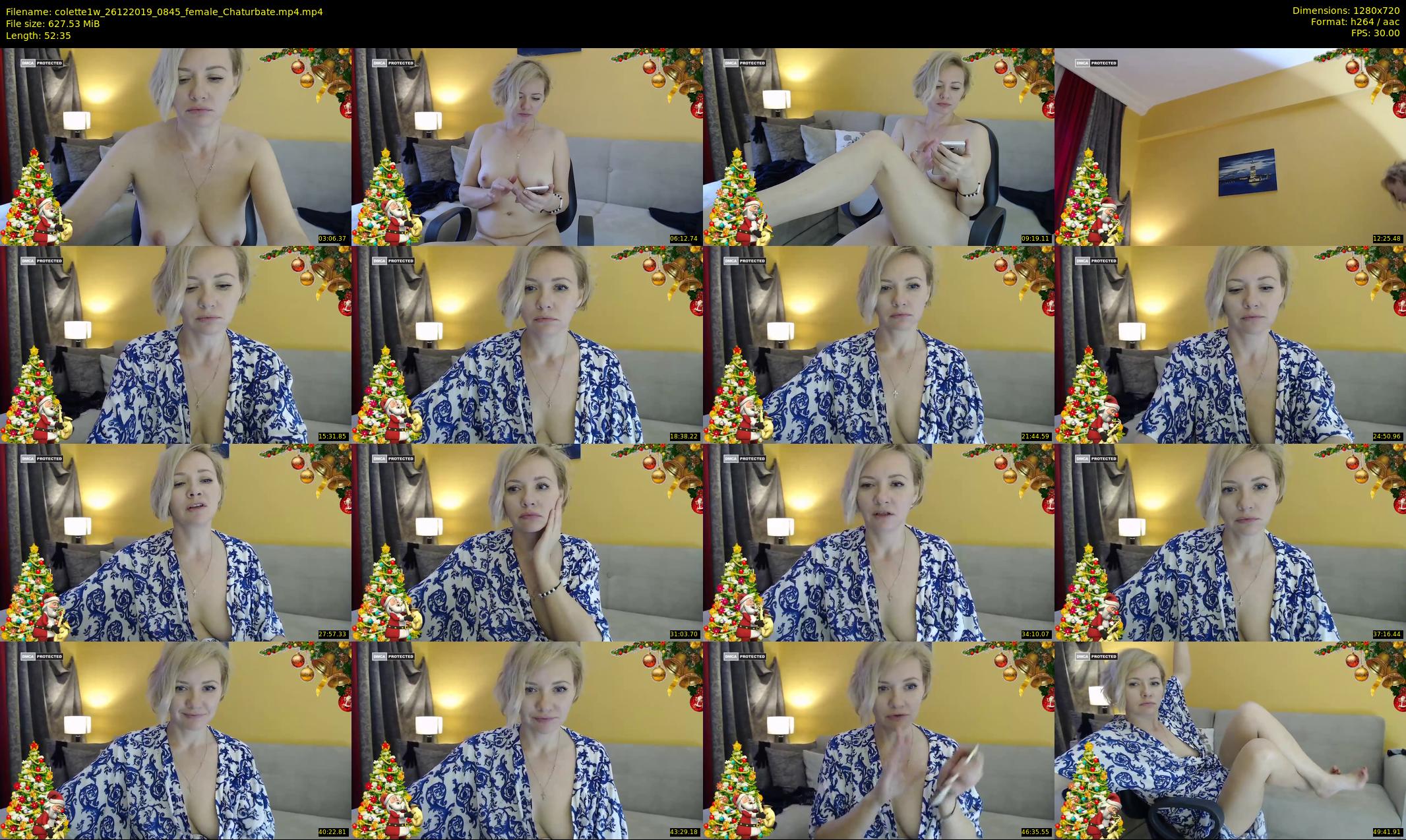 colette1w — 53 minute Chaturbate female cam show recording, 720p, Dec 26, 2019