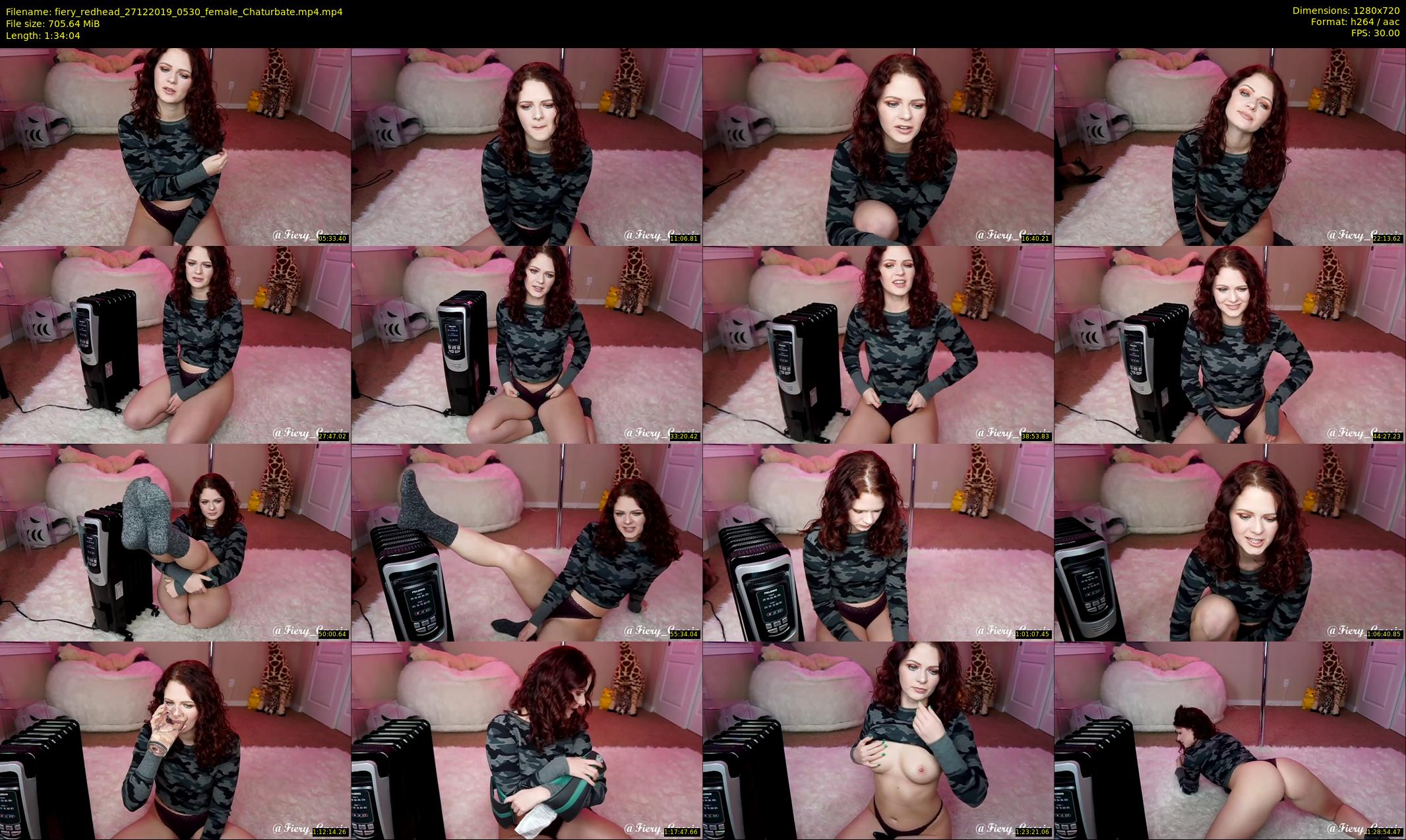 fiery_redhead — 95 minute Chaturbate female cam show recording, 720p, Dec 27, 2019