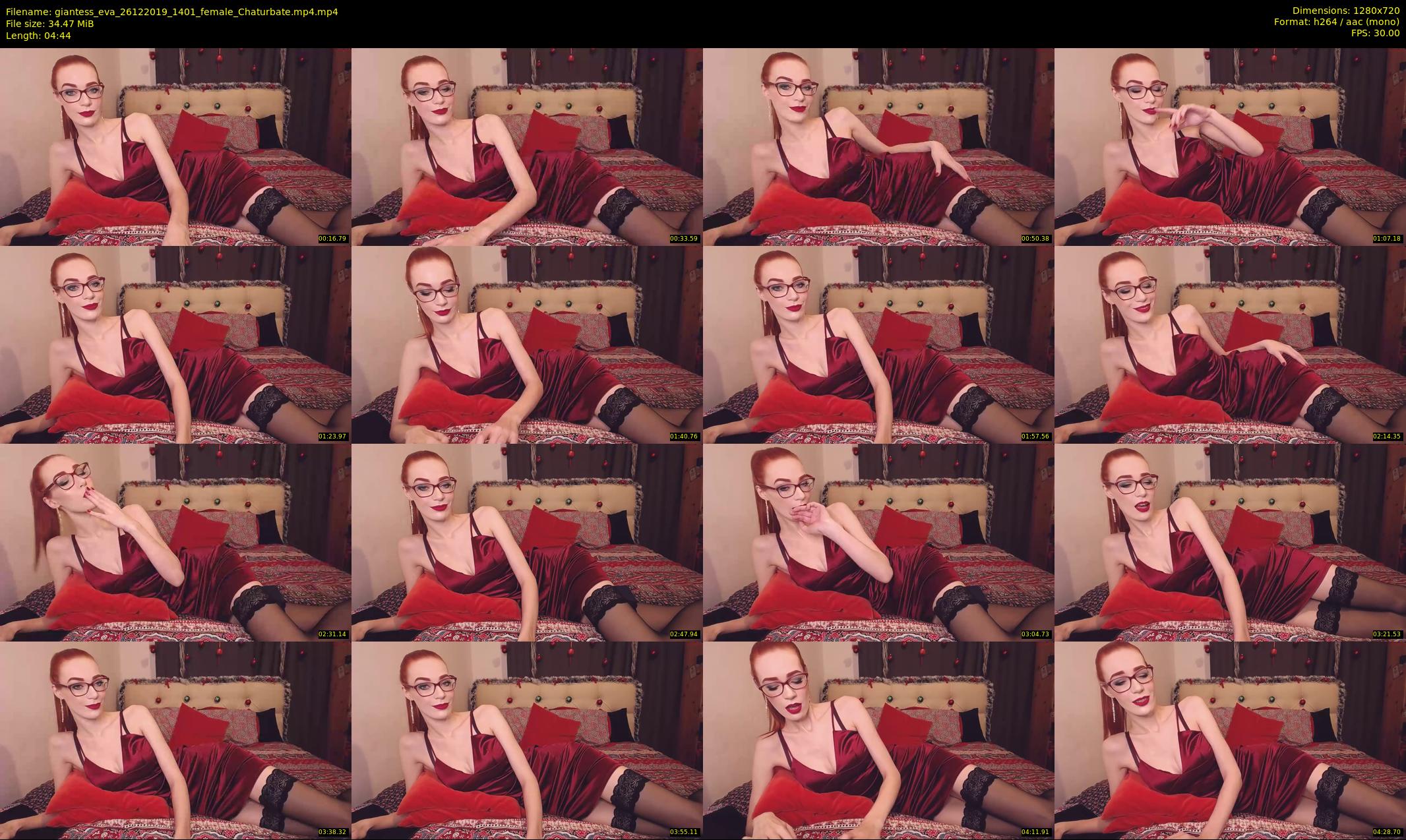 giantess_eva — 5 minute Chaturbate female cam show recording, 720p, Dec 26, 2019