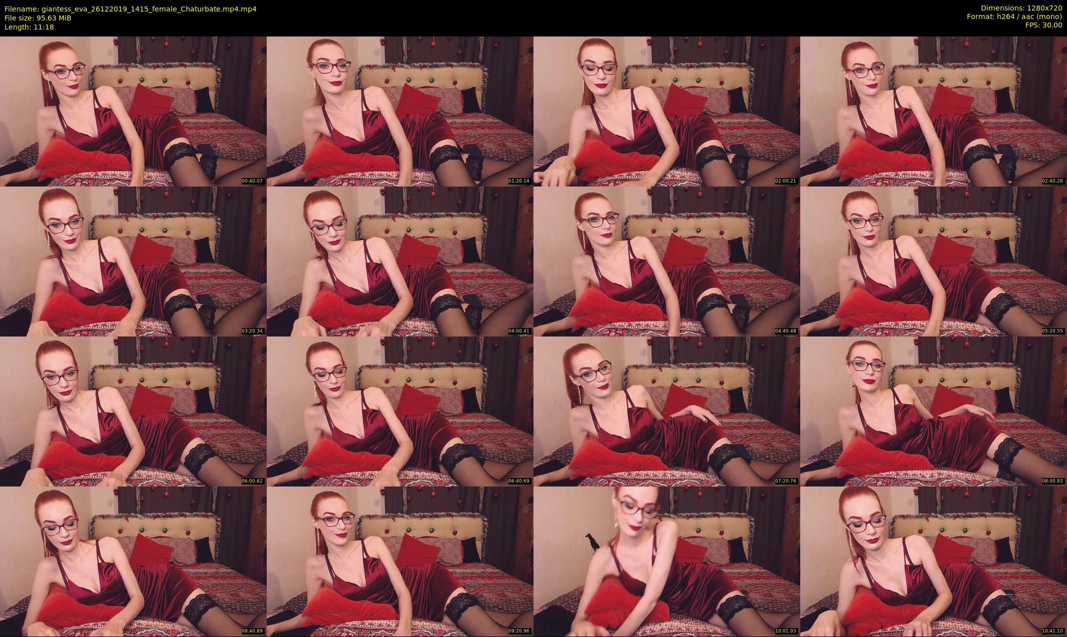 giantess_eva — 12 minute Chaturbate female cam show recording, 720p, Dec 26, 2019