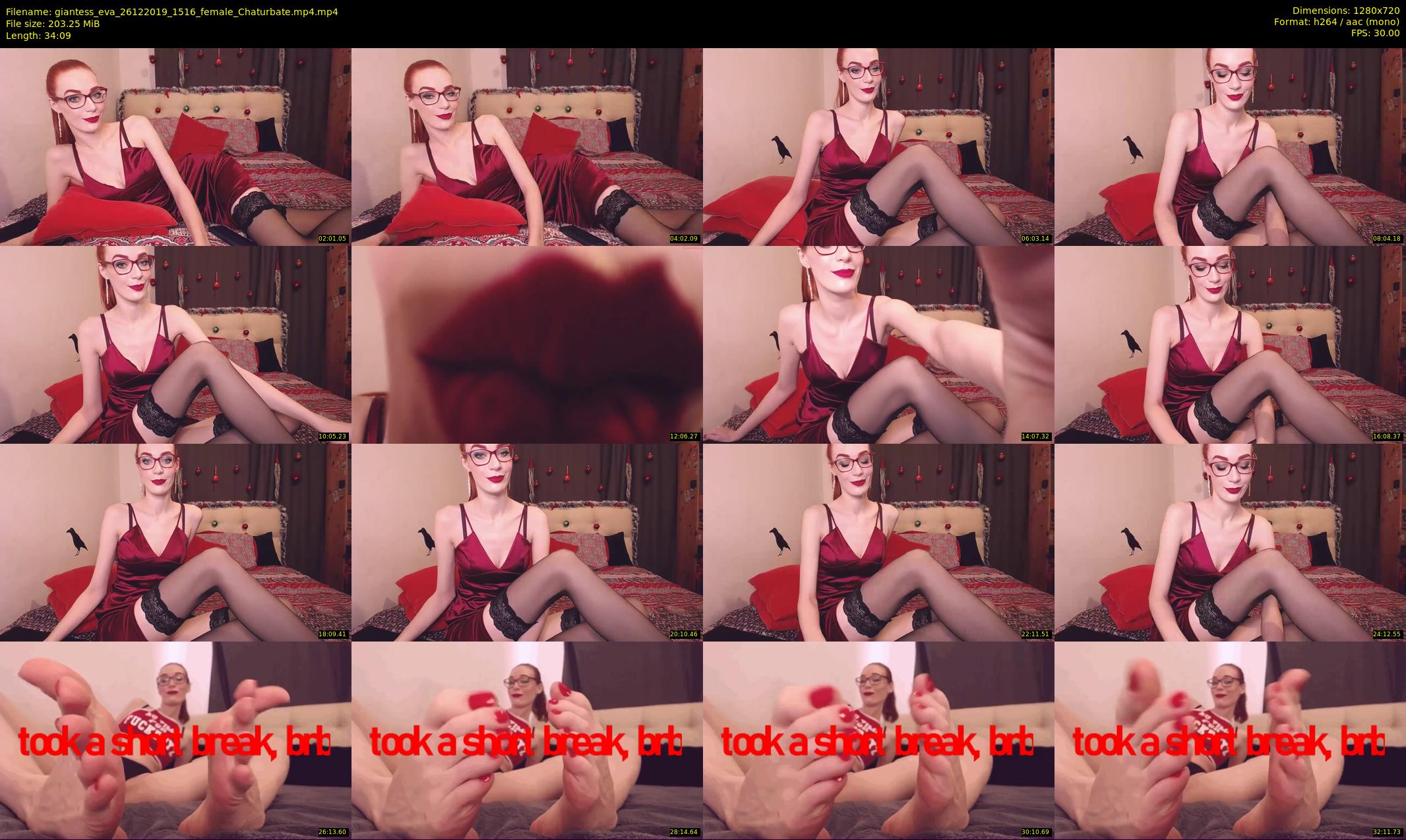 giantess_eva — 35 minute Chaturbate female cam show recording, 720p, Dec 26, 2019