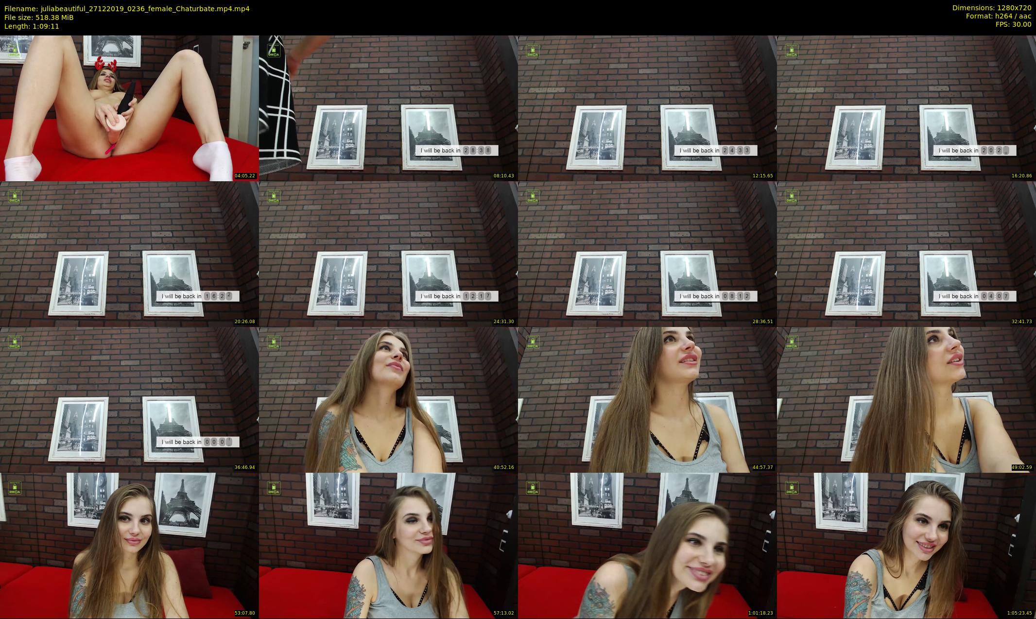 juliabeautiful — 70 minute Chaturbate female cam show recording, 720p, Dec 27, 2019