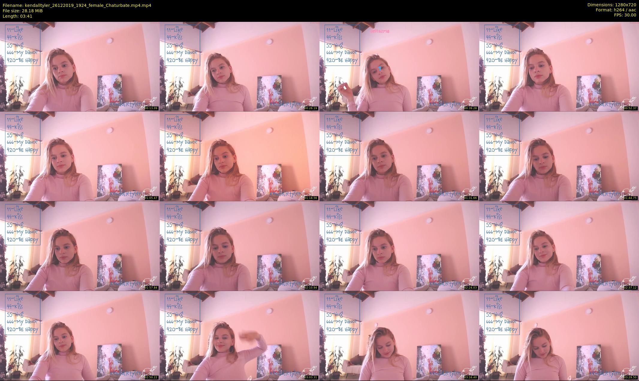 kendalltyler — 4 minute Chaturbate female cam show recording, 720p, Dec 26, 2019
