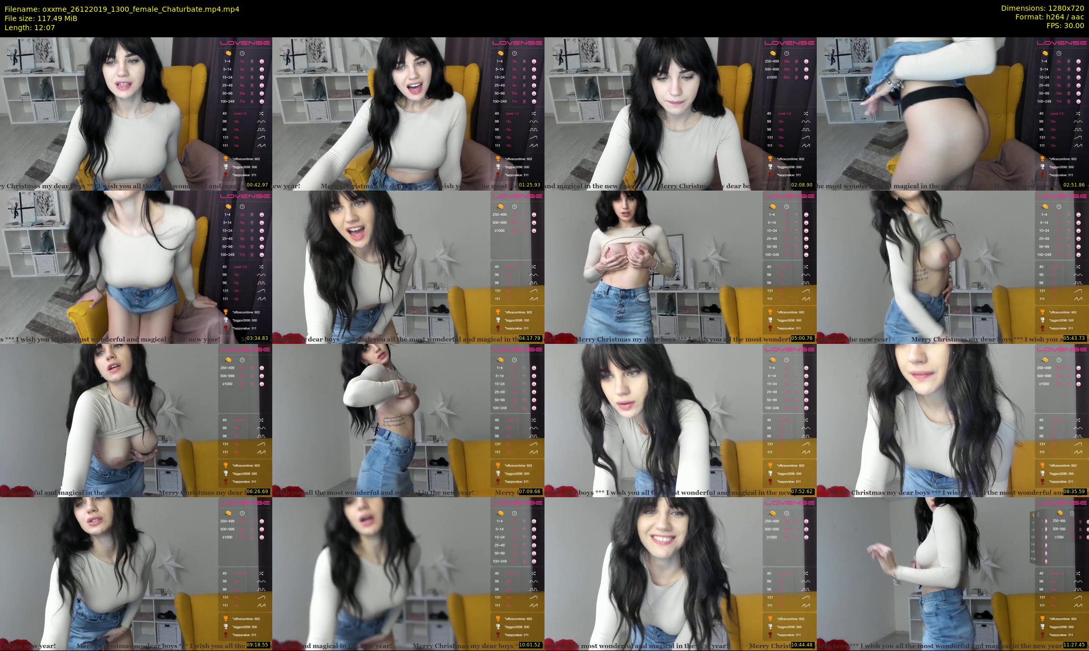 oxxme — 13 minute Chaturbate female cam show recording, 720p, Dec 26, 2019