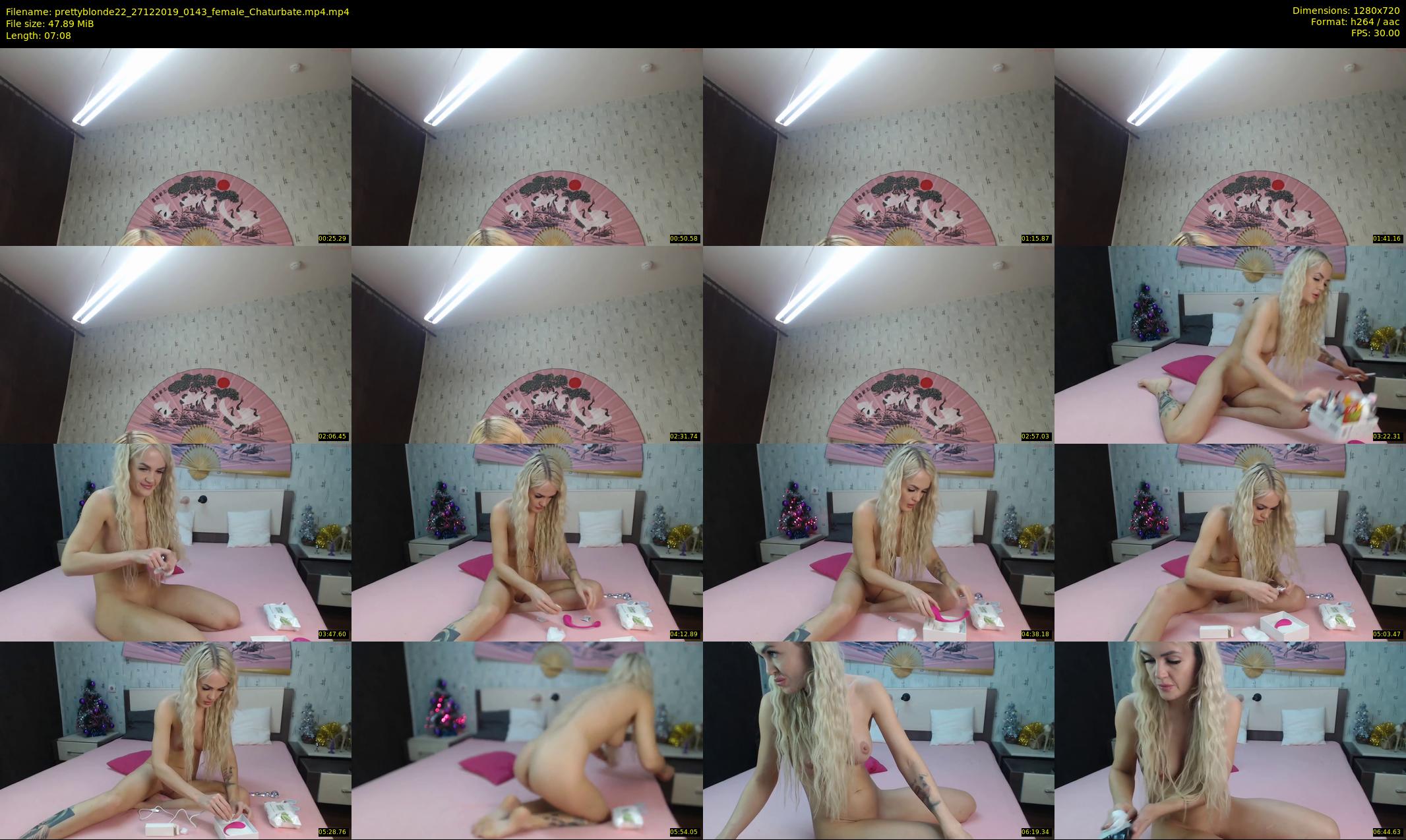 prettyblonde22 — 8 minute Chaturbate female cam show recording, 720p, Dec 27, 2019