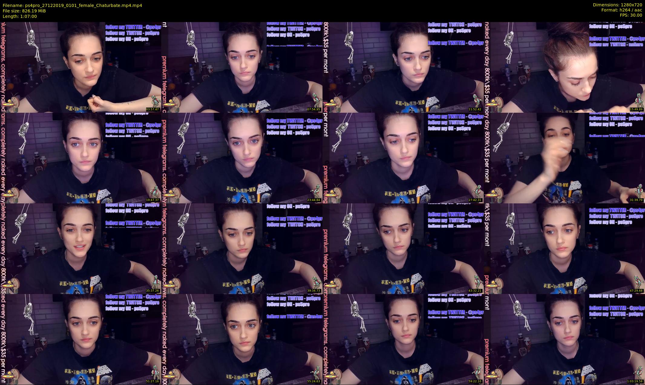 ps4pro — 67 minute Chaturbate female cam show recording, 720p, Dec 27, 2019