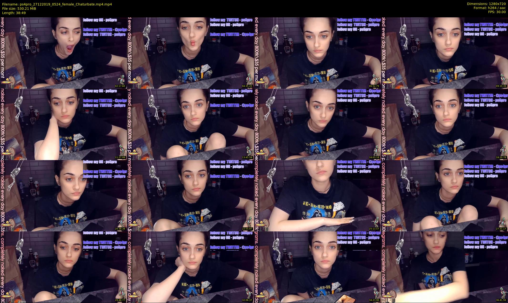 ps4pro — 39 minute Chaturbate female cam show recording, 720p, Dec 27, 2019
