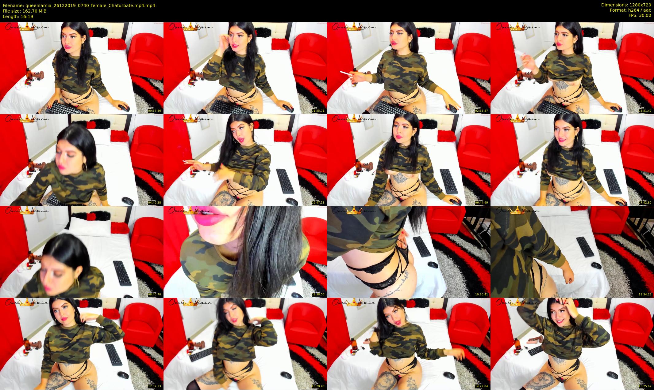 queenlamia — 17 minute Chaturbate female cam show recording, 720p, Dec 26, 2019