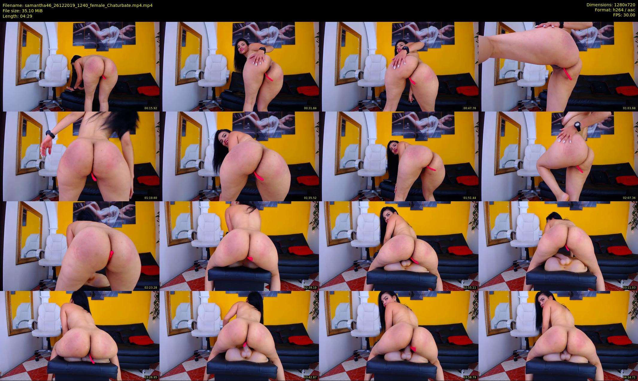 samantha46 — 5 minute Chaturbate female cam show recording, 720p, Dec 26, 2019