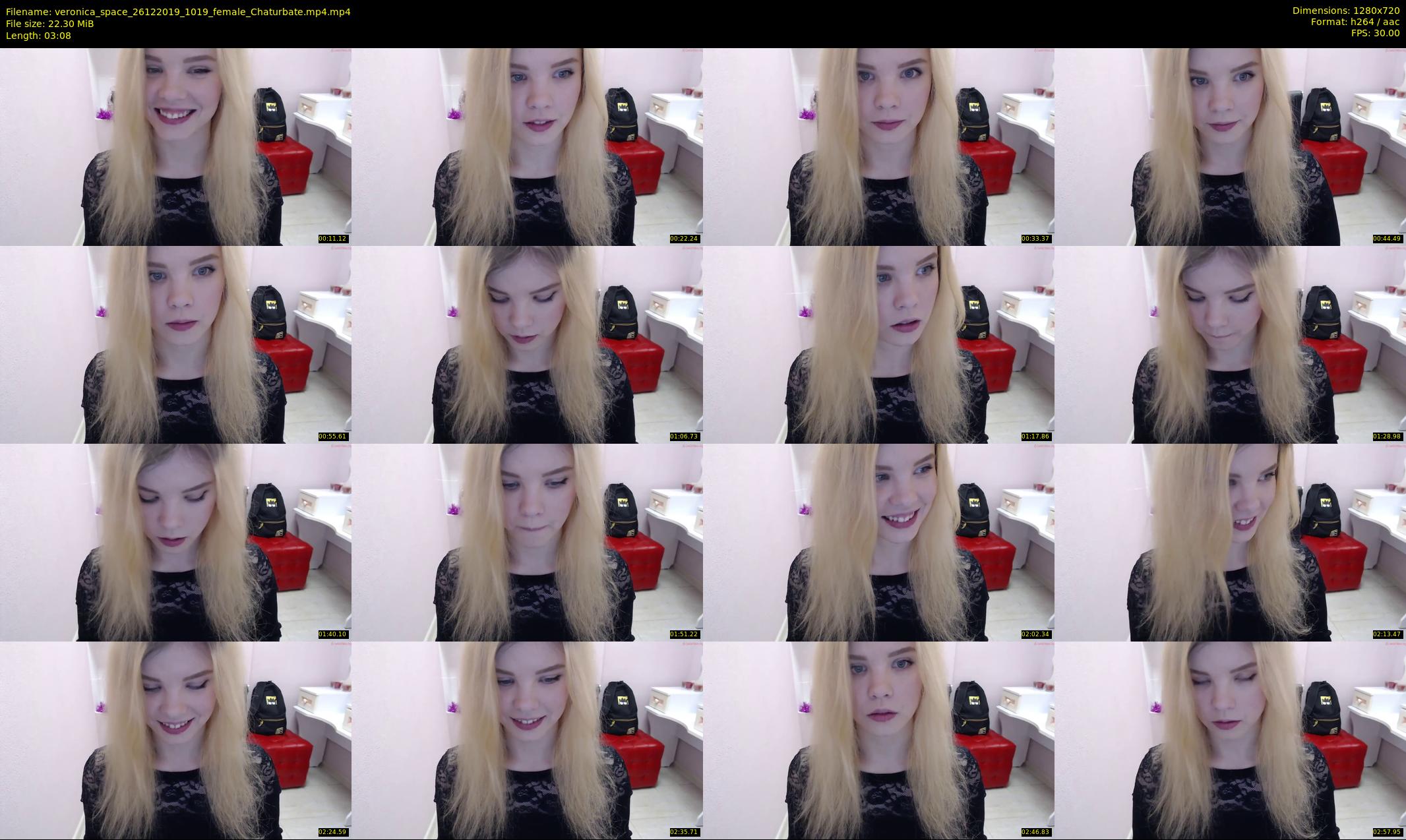 veronica_space — 4 minute Chaturbate female cam show recording, 720p, Dec 26, 2019