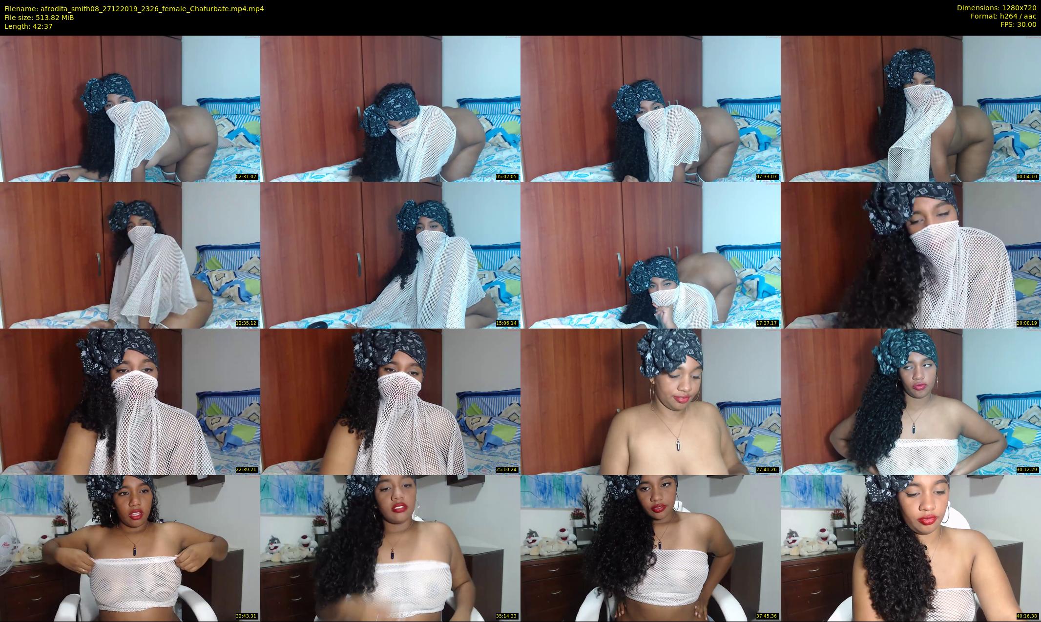 afrodita_smith08 — 43 minute Chaturbate female cam show recording, 720p, Dec 27, 2019