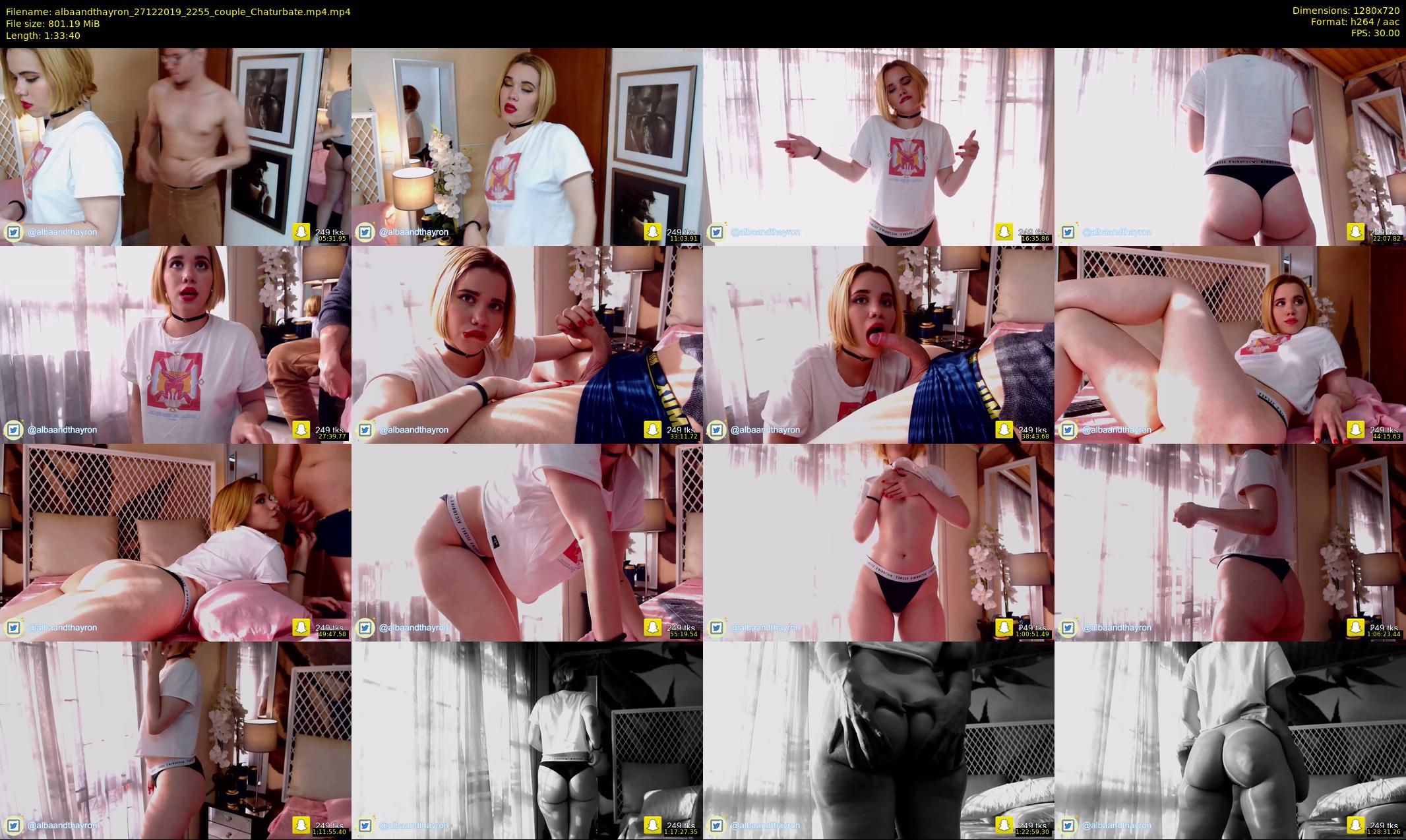 albaandthayron — 94 minute Chaturbate couple cam show recording, 720p, Dec 27, 2019