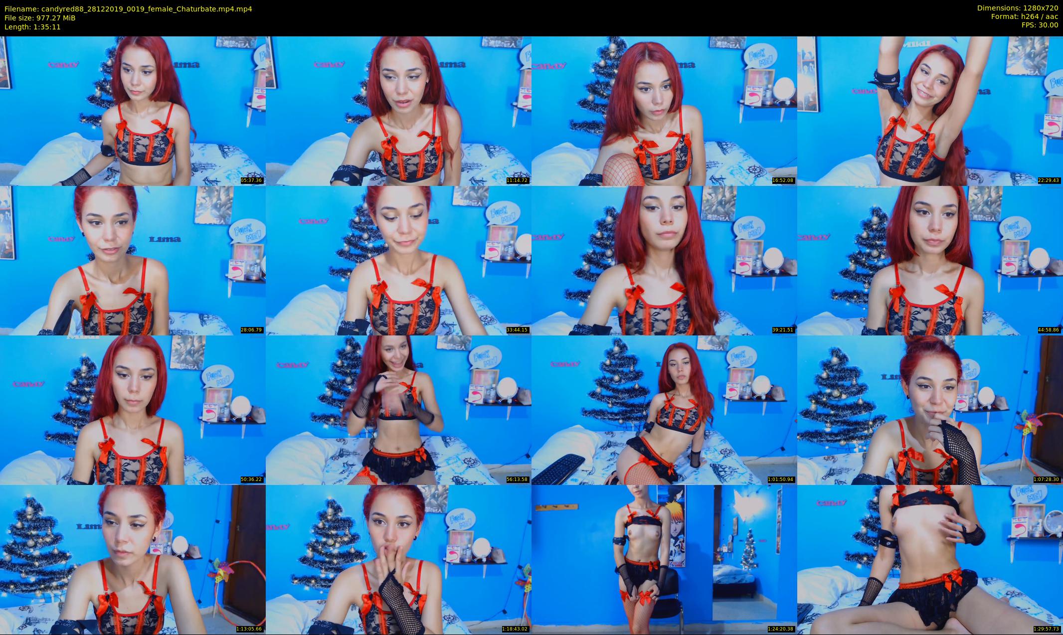 candyred88 — 96 minute Chaturbate female cam show recording, 720p, Dec 28, 2019