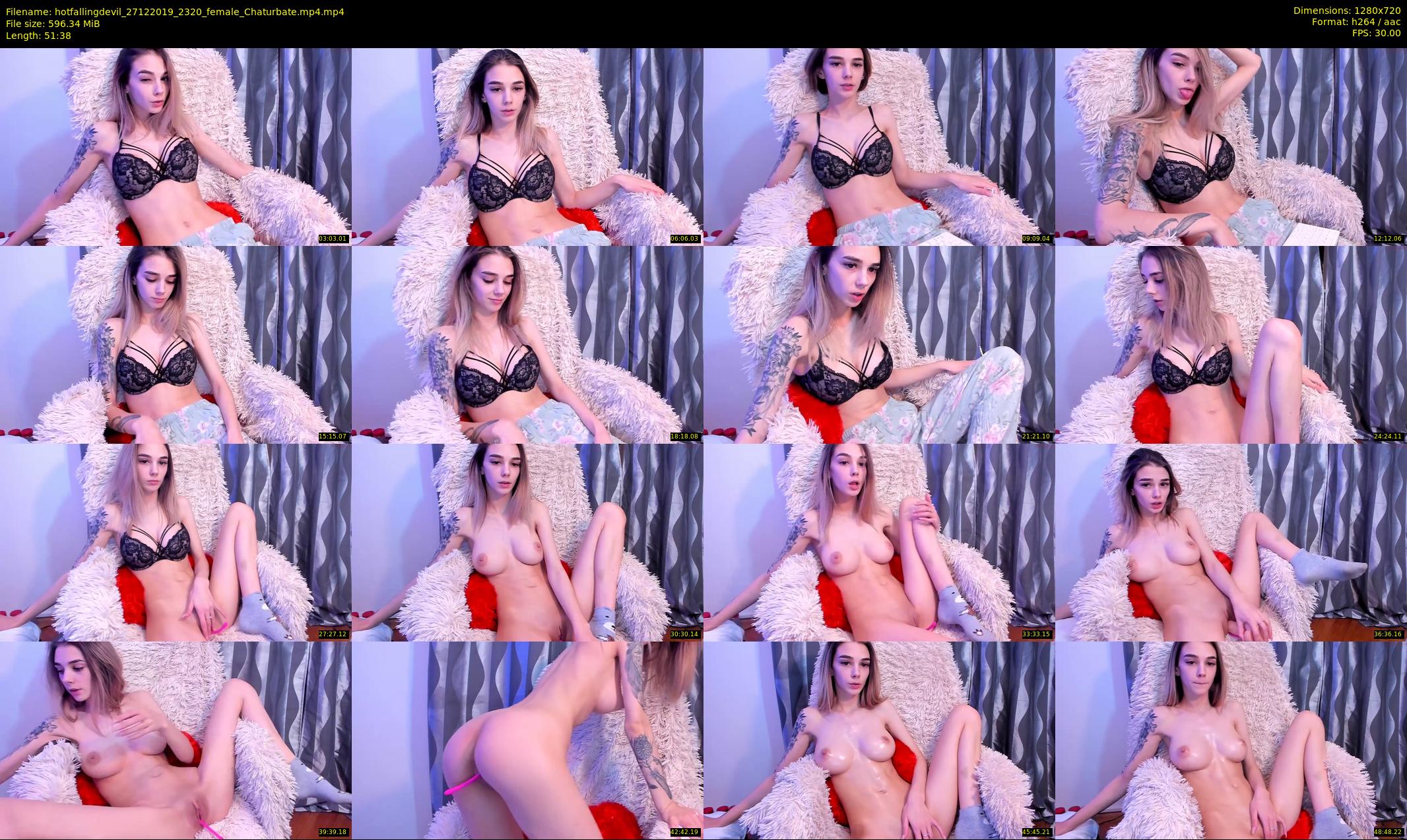 hotfallingdevil — 52 minute Chaturbate female cam show recording, 720p, Dec 27, 2019