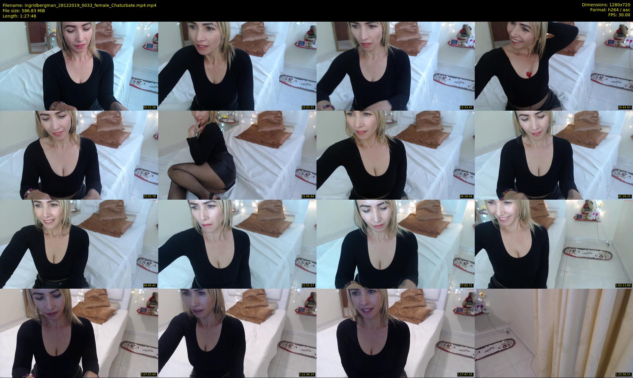 ingridbergman — 88 minute Chaturbate female cam show recording, 720p, Dec 28, 2019