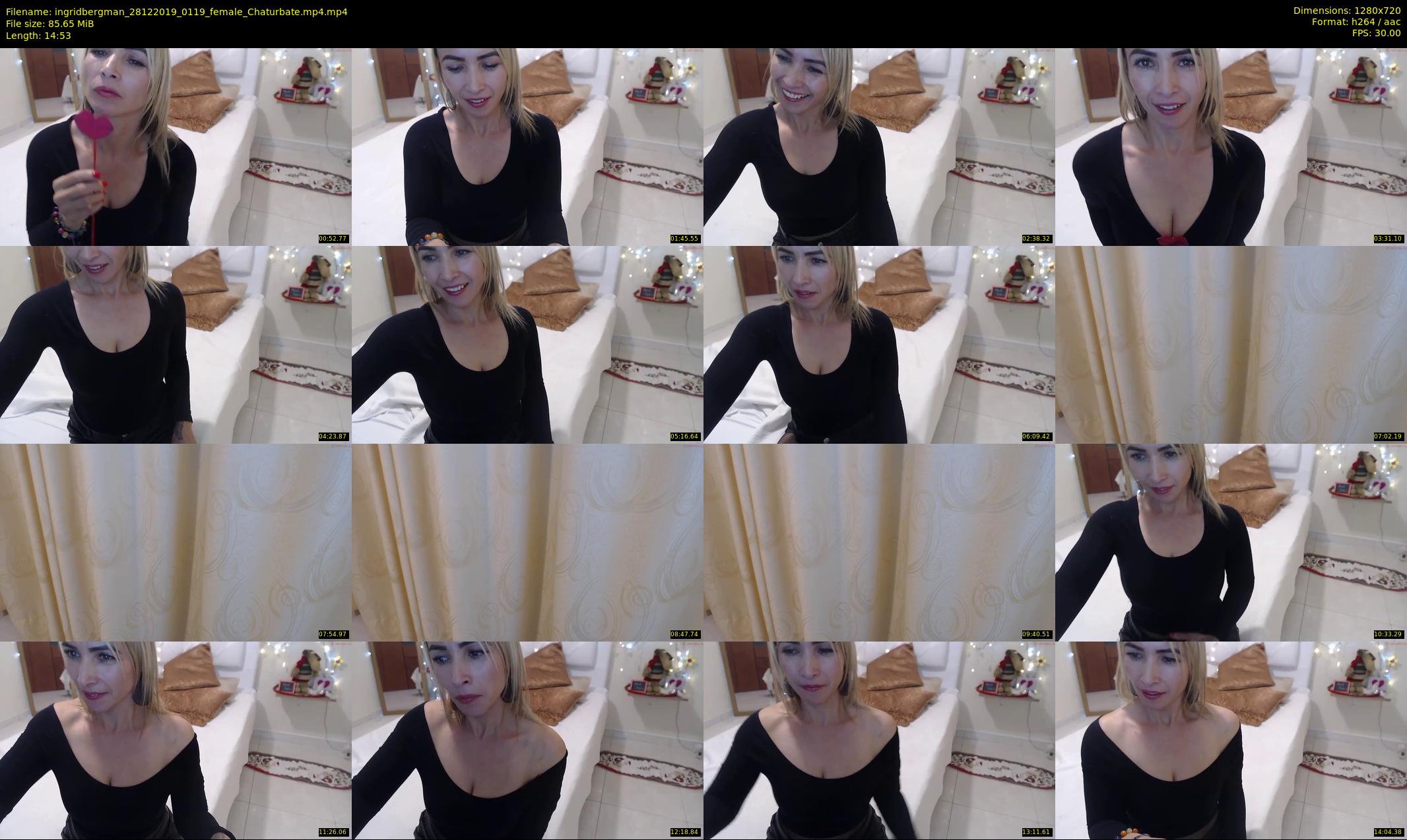 ingridbergman — 15 minute Chaturbate female cam show recording, 720p, Dec 28, 2019