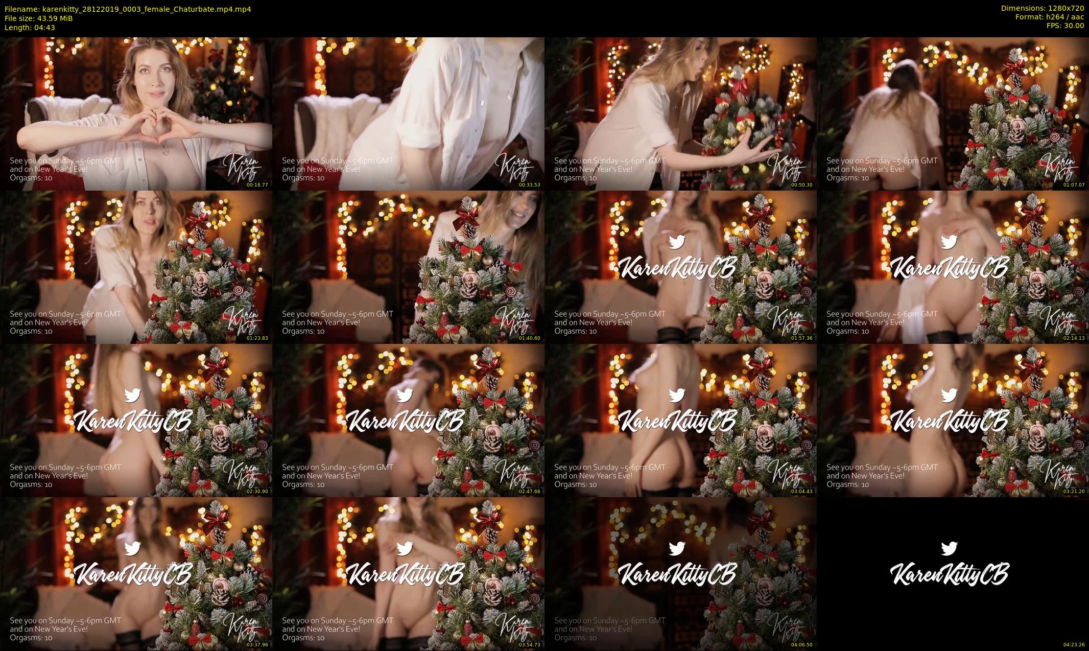 karenkitty — 5 minute Chaturbate female cam show recording, 720p, Dec 28, 2019