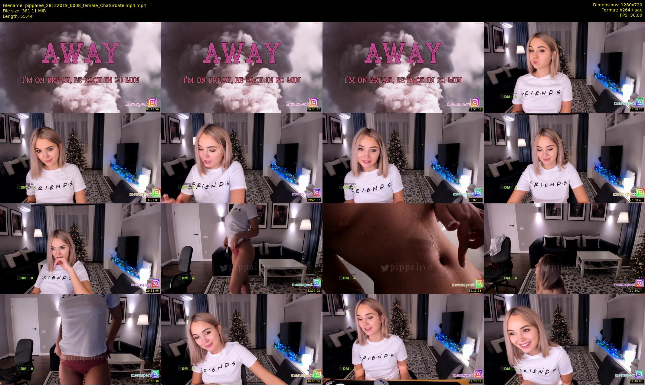 pippalee — 56 minute Chaturbate female cam show recording, 720p, Dec 28, 2019