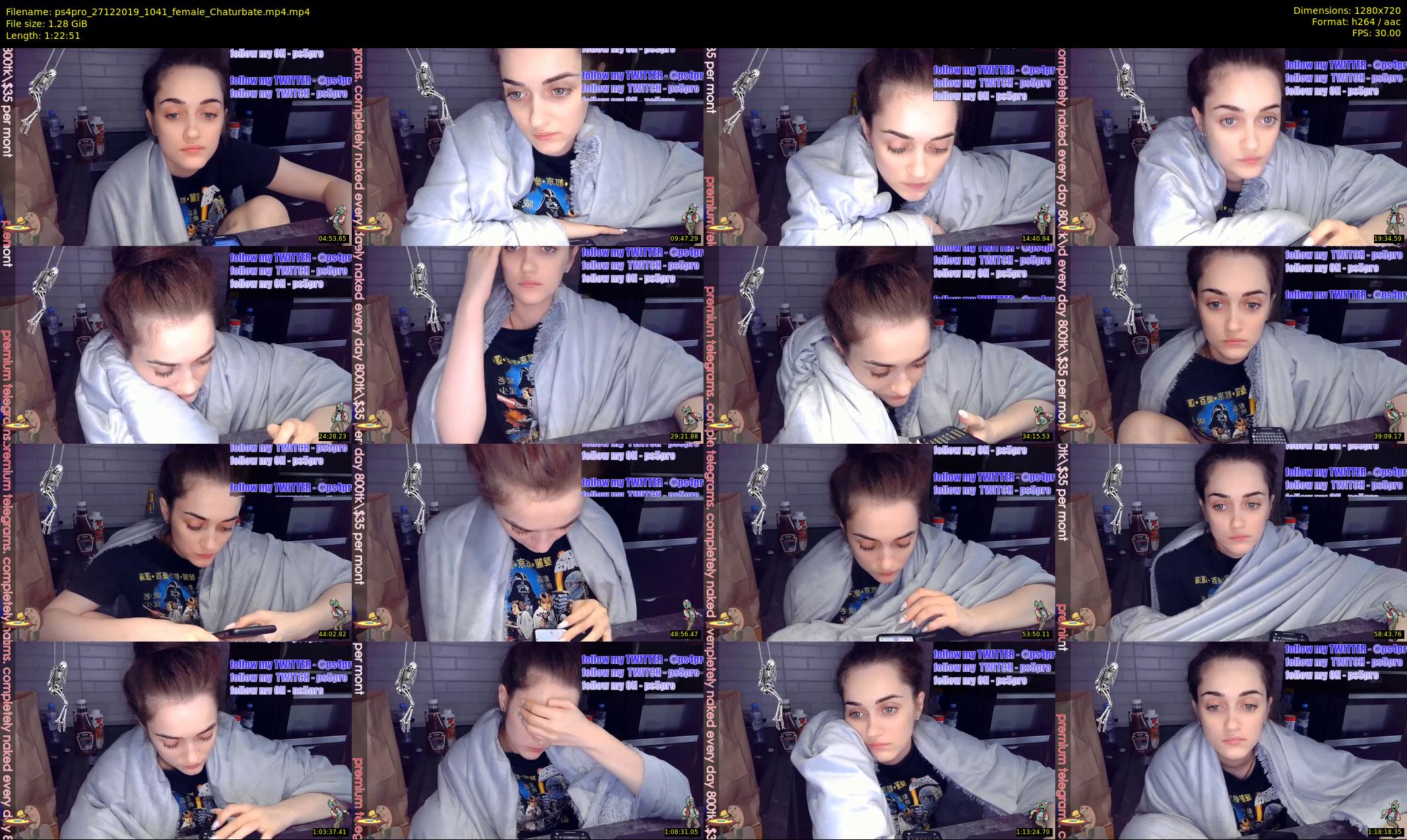 ps4pro — 83 minute Chaturbate female cam show recording, 720p, Dec 27, 2019