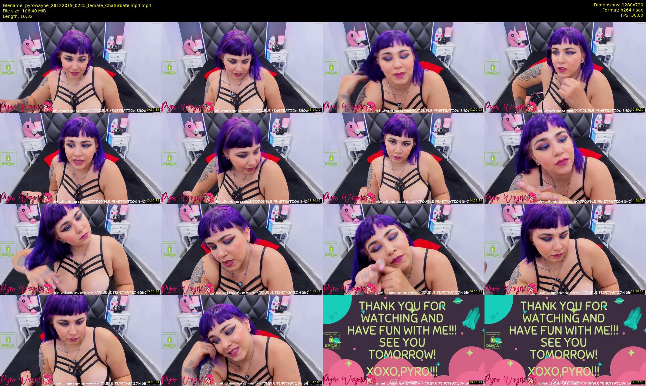 pyrowayne — 11 minute Chaturbate female cam show recording, 720p, Dec 28, 2019