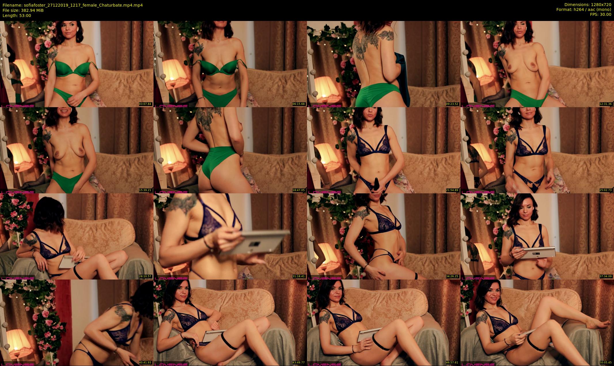 sofiafoster — 53 minute Chaturbate female cam show recording, 720p, Dec 27, 2019