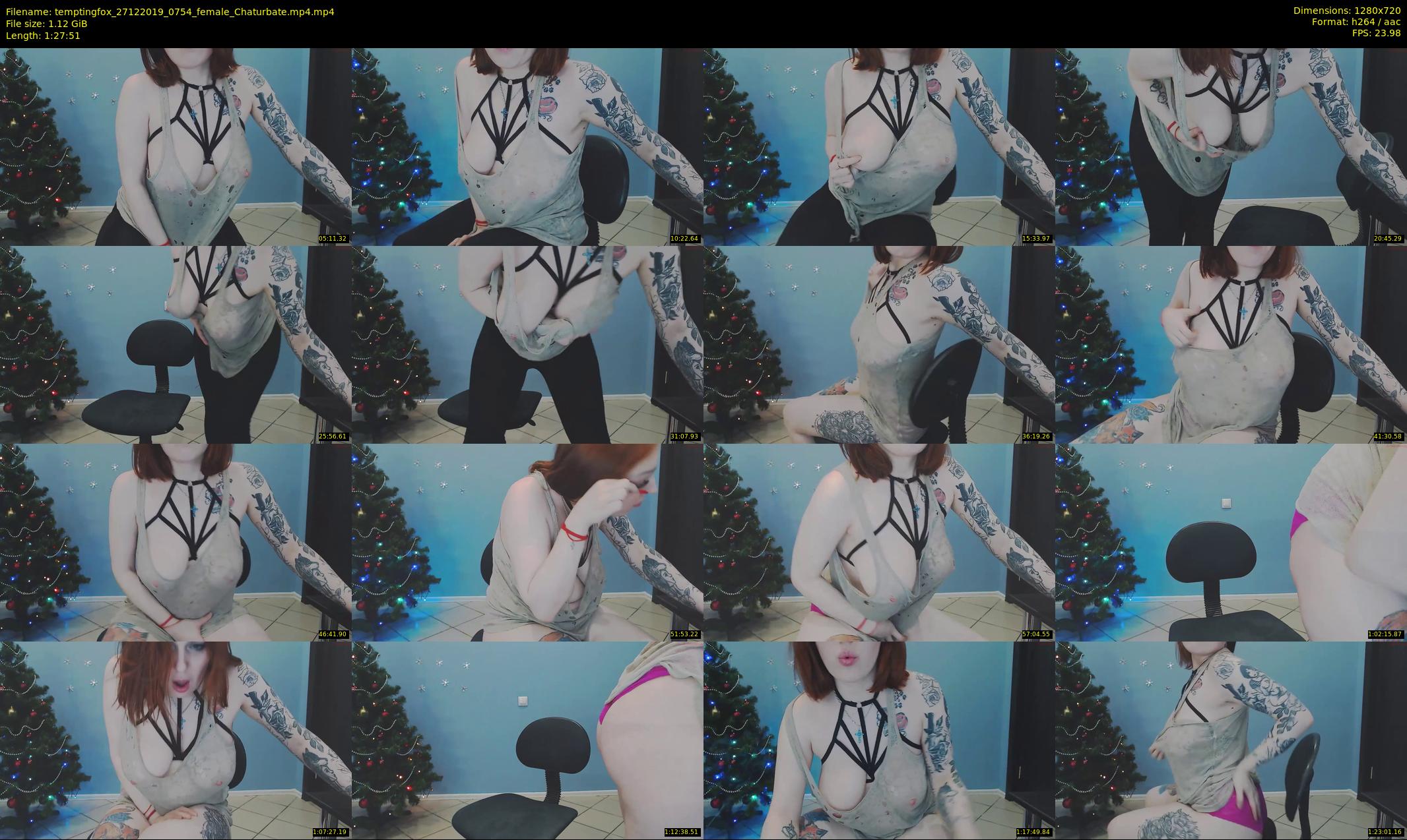 temptingfox — 88 minute Chaturbate female cam show recording, 720p, Dec 27, 2019