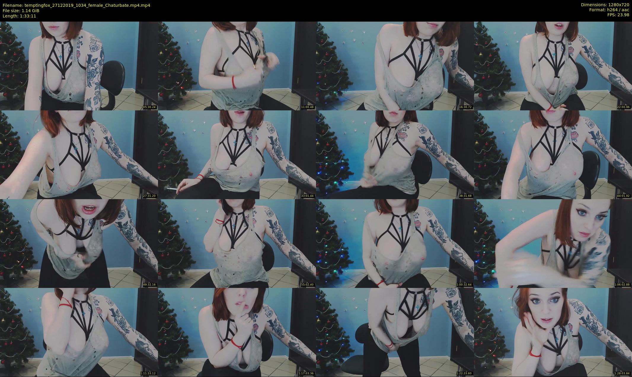 temptingfox — 94 minute Chaturbate female cam show recording, 720p, Dec 27, 2019