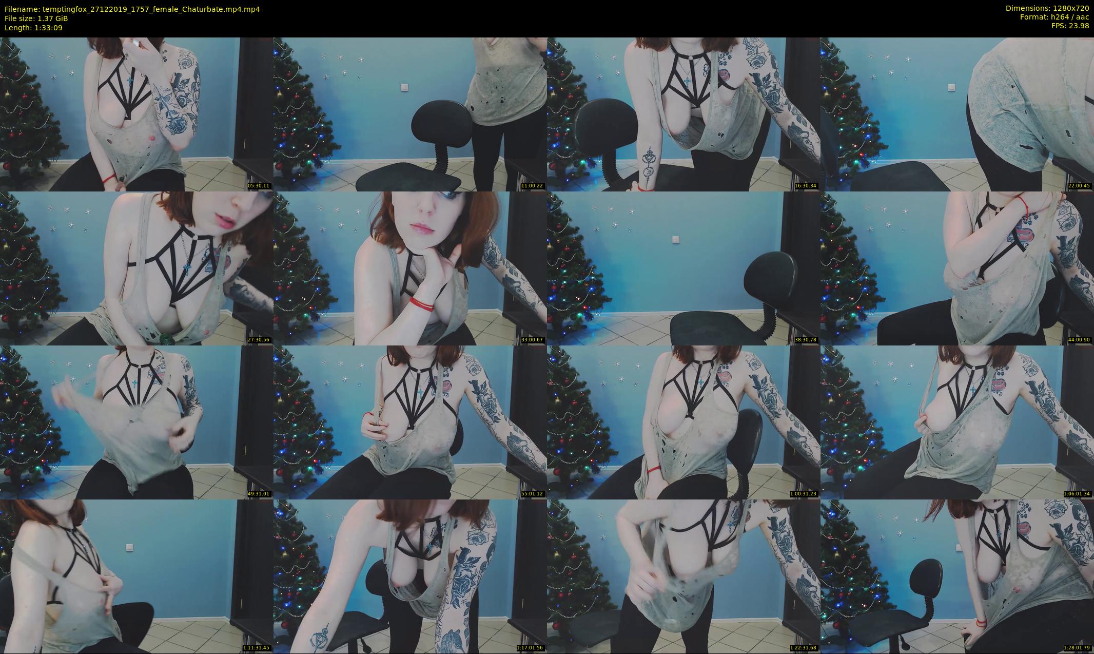 temptingfox — 94 minute Chaturbate female cam show recording, 720p, Dec 27, 2019